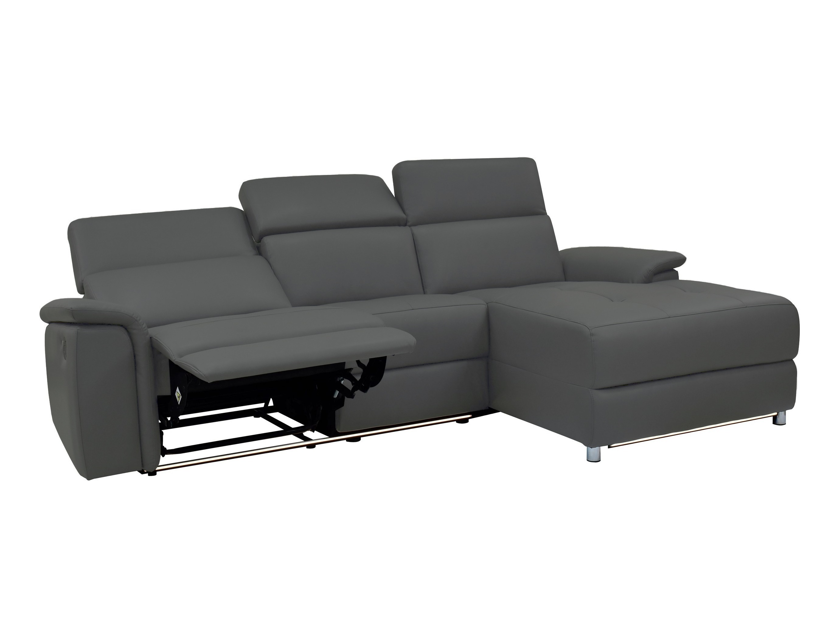 Stūra dīvāns reglaineris Denton 1489 (Pelēks)