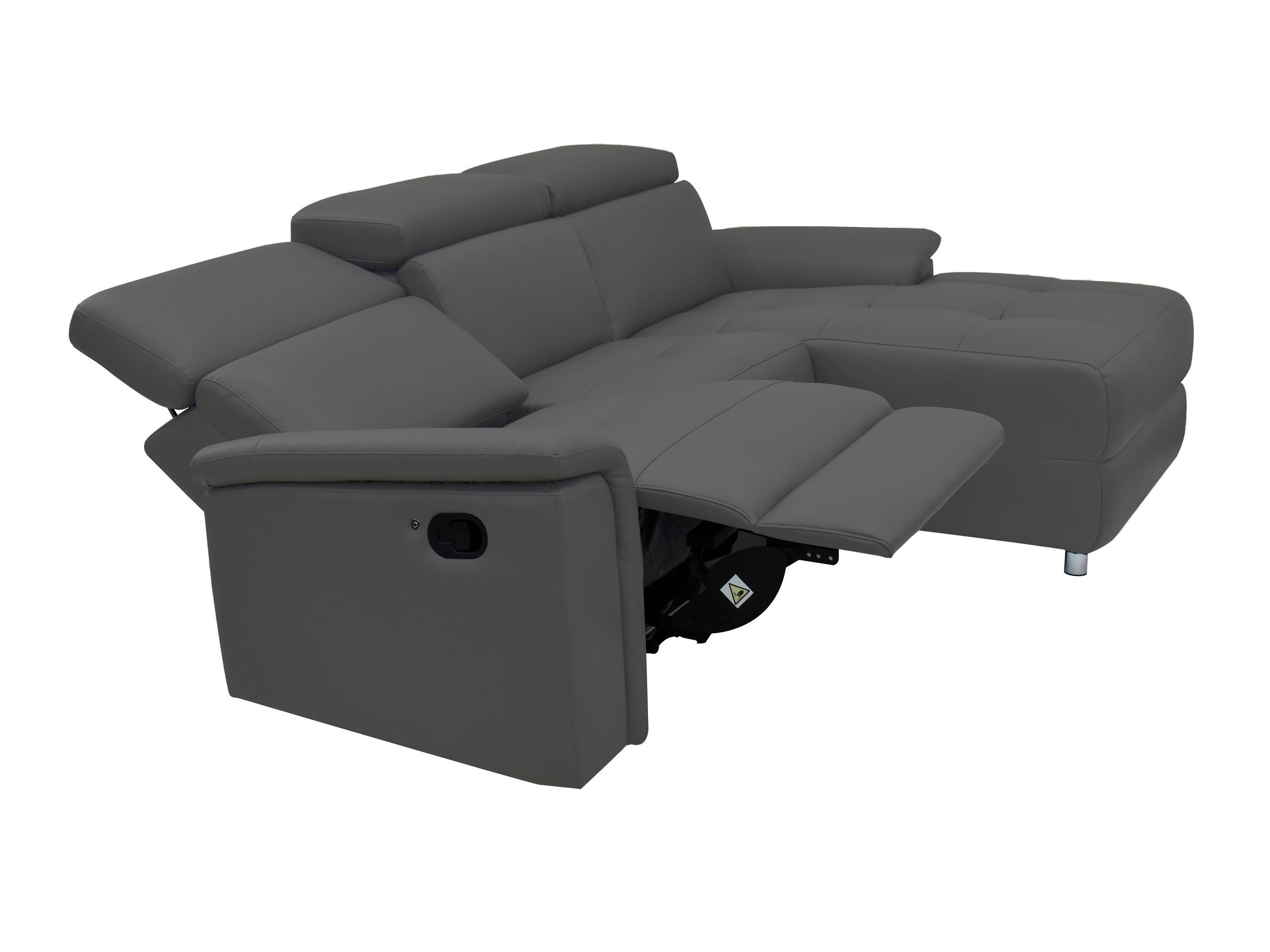 Stūra dīvāns reglaineris Denton 1489 (Pelēks)