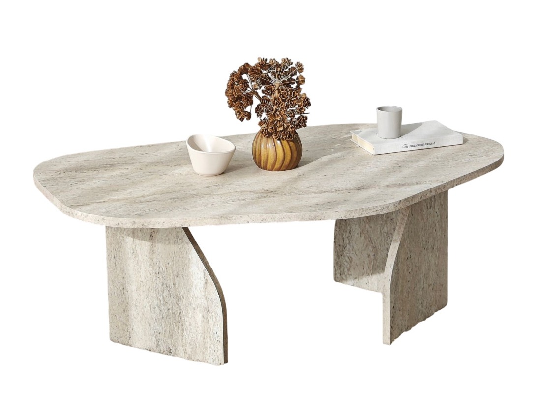 Žurnālu galdiņš Kailua 2637 (Gaišs travertīns)