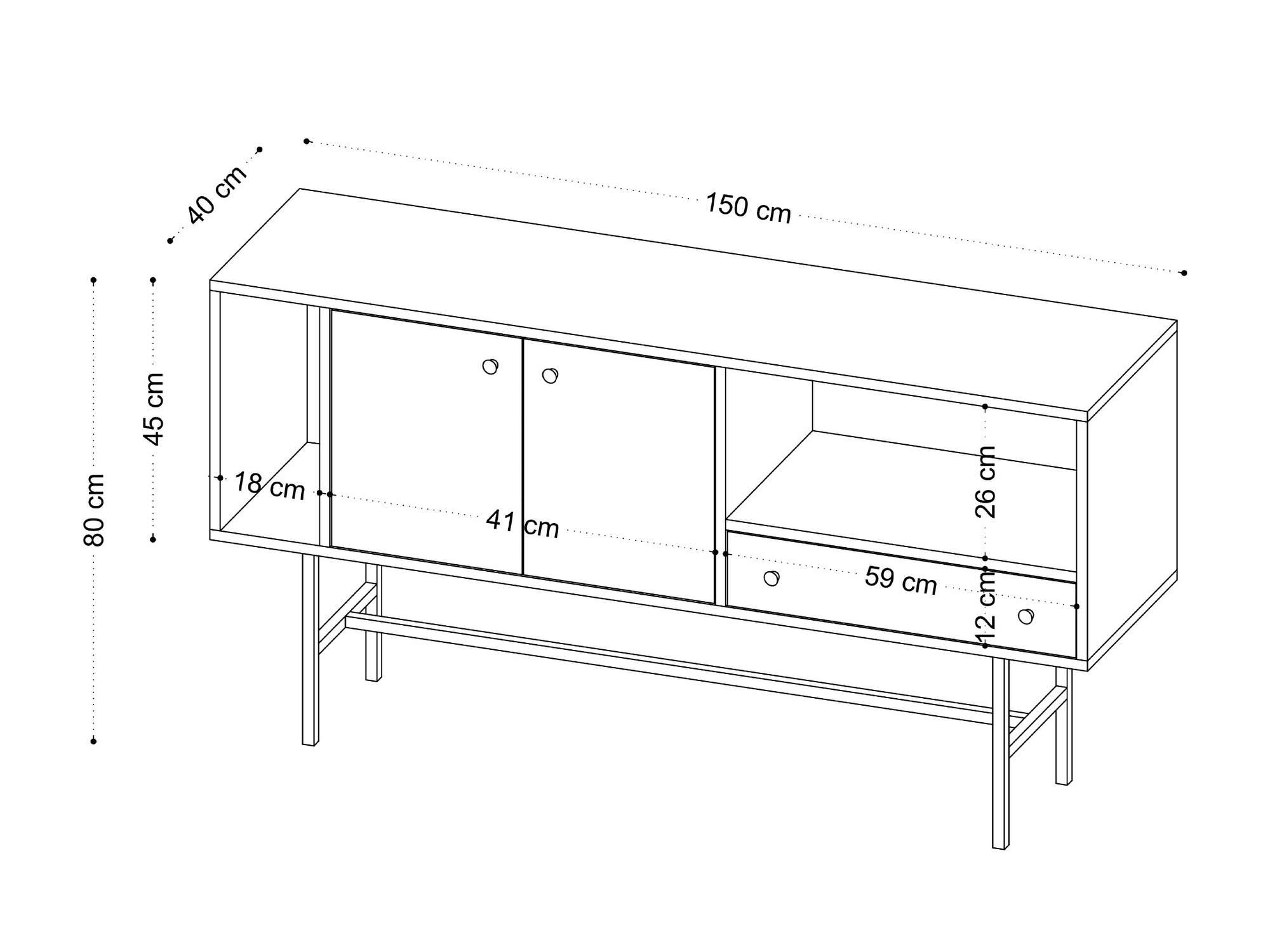 Kомод Vestesu 134