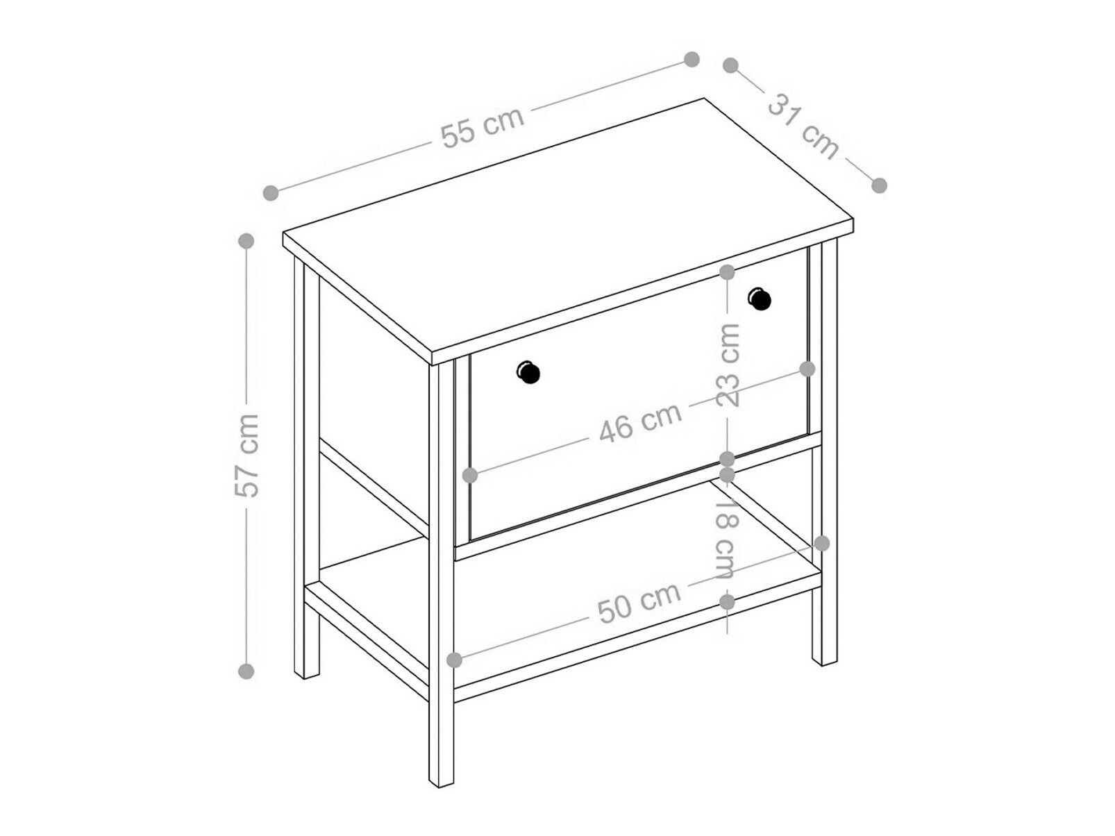 Прикроватная тумбочка Vestesu 131