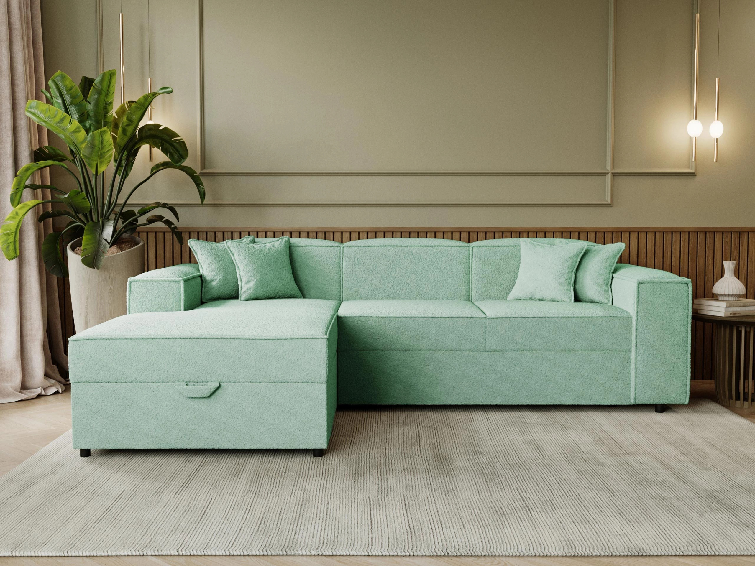 Stūra dīvāns Clovis 116 (Coral 55)