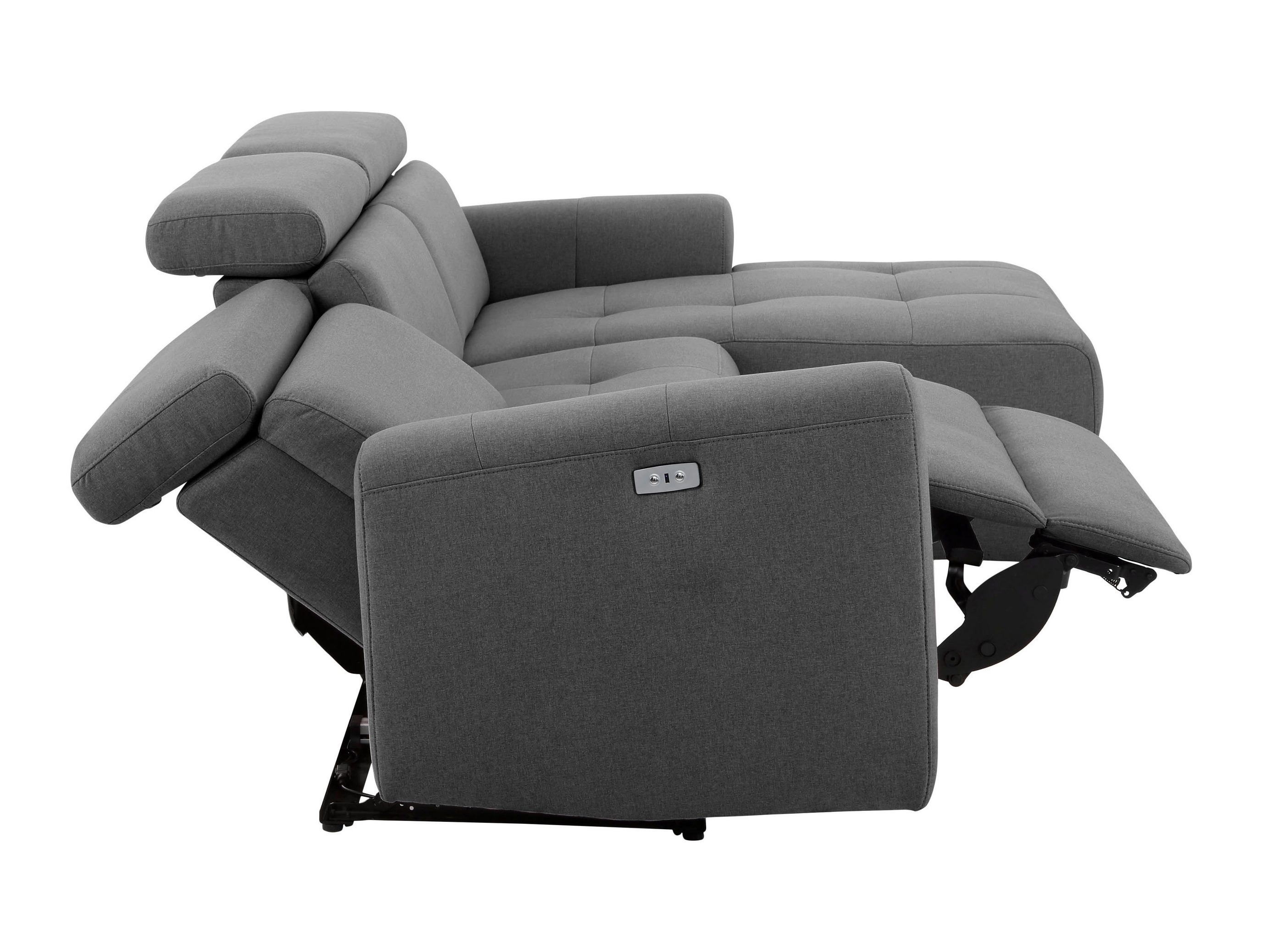 Stūra dīvāns reglaineris Denton 1490 (Pelēks)