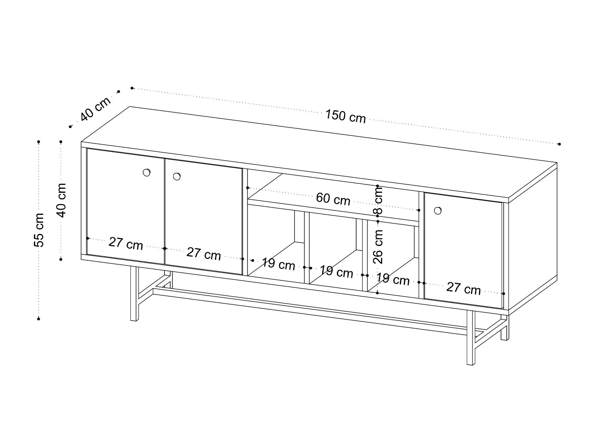 TV galds Vestesu 135