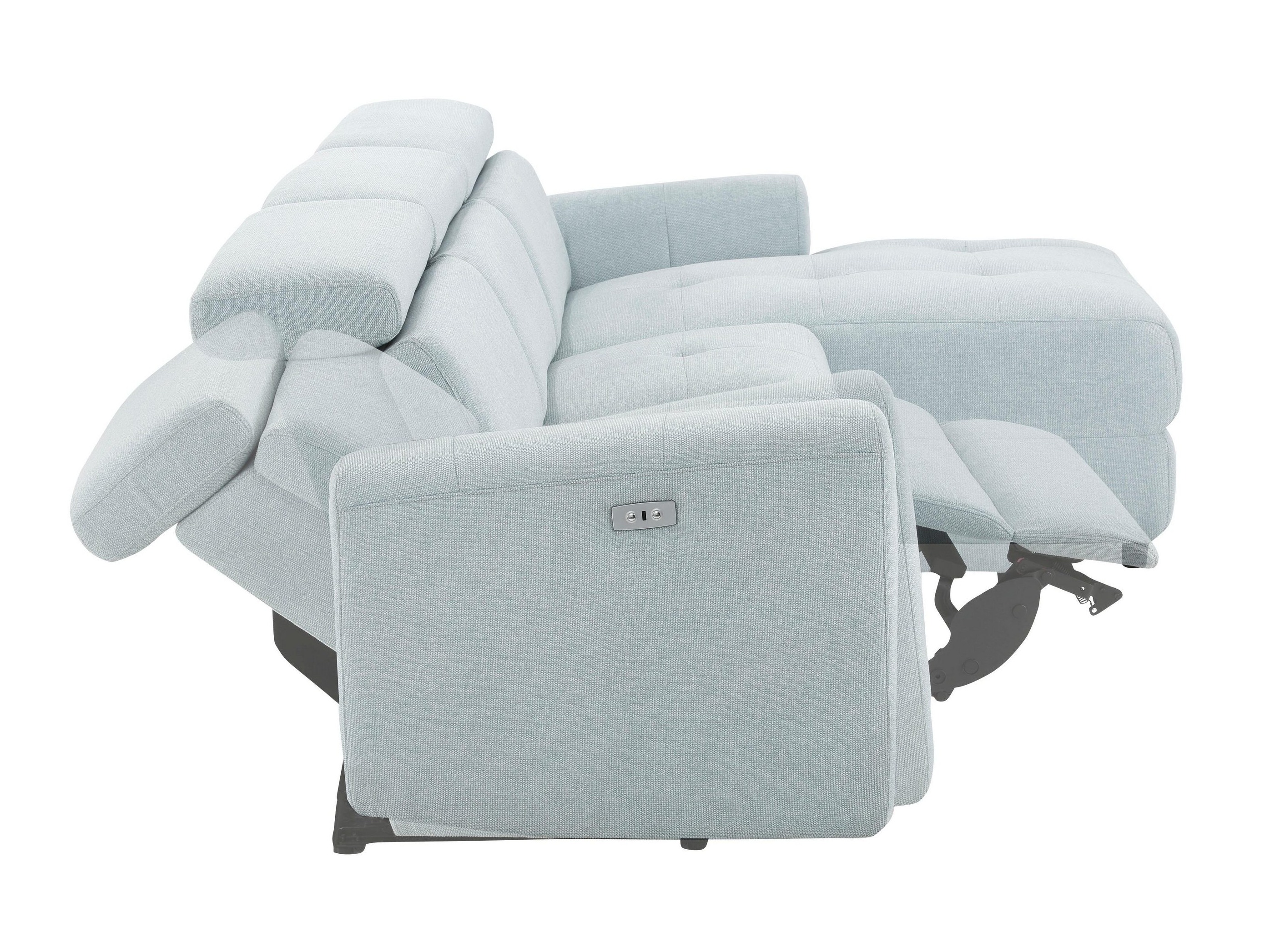 Угловой диван реклайнер Denton 1490 (Голубой)