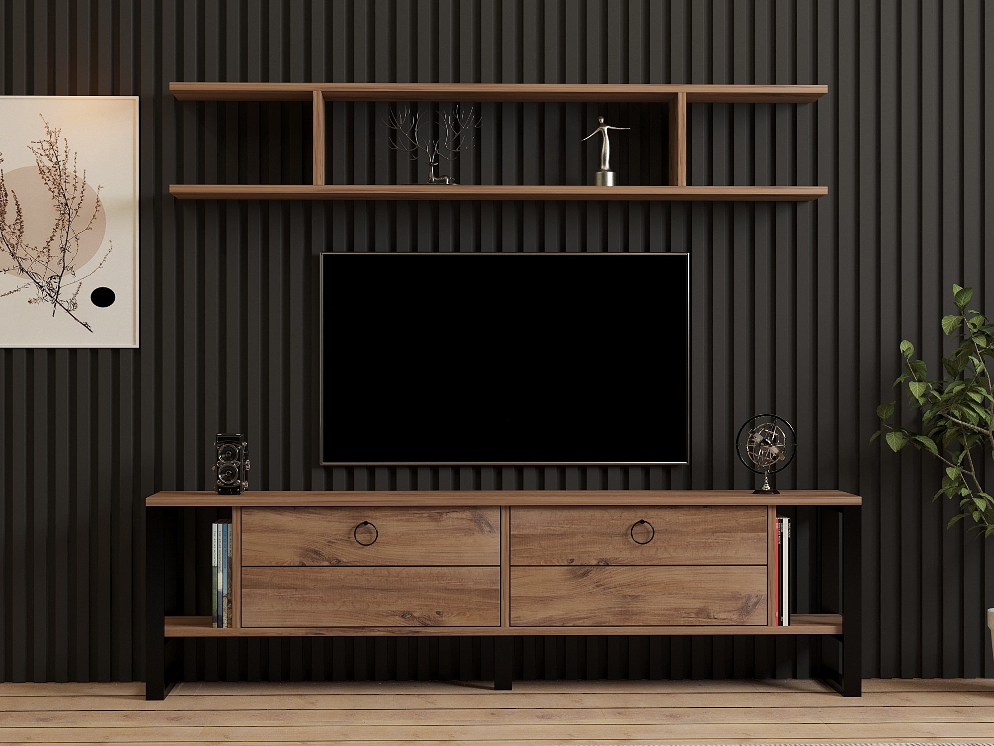 Viesistabas komplekts Kailua 2643 (Tumši priede)