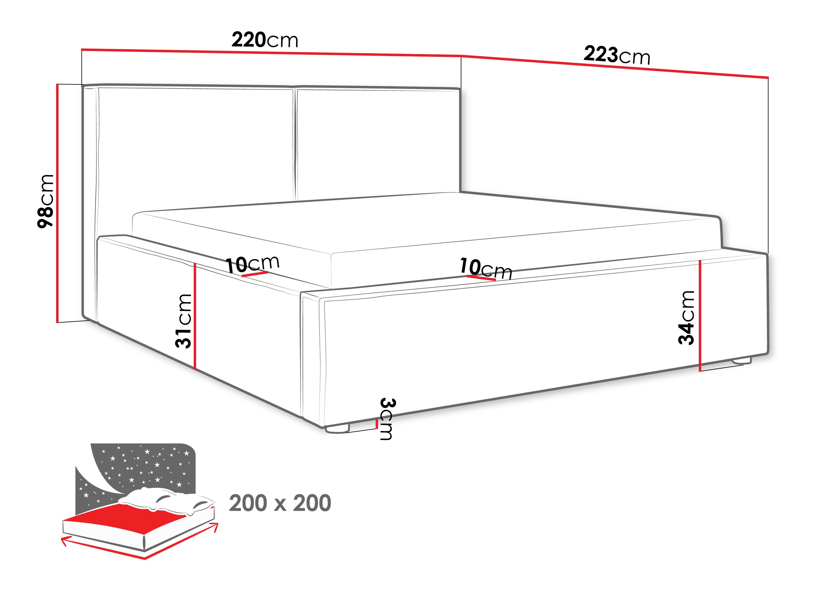 Кровать TrendyNest 117 (Coral 55)