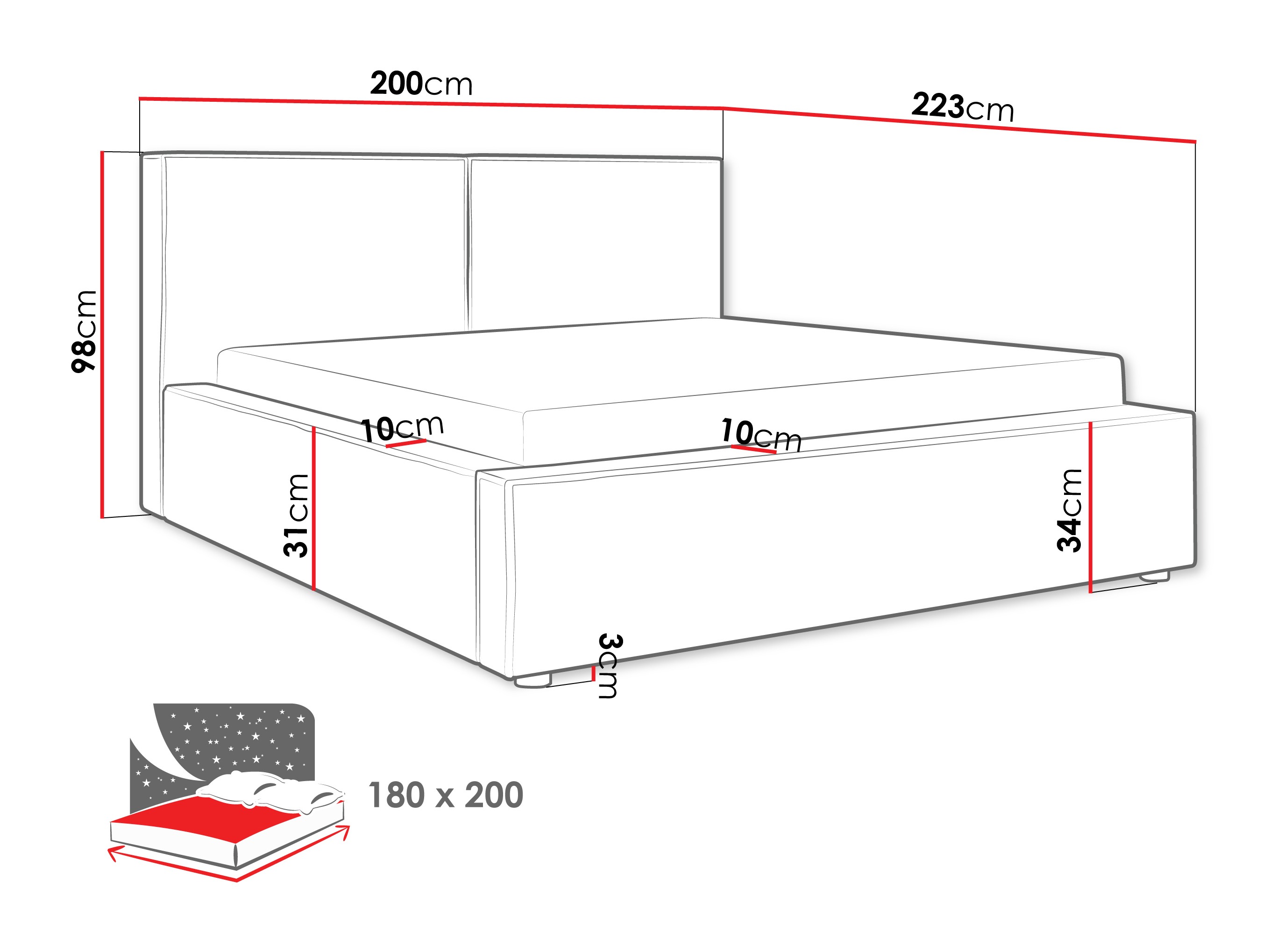 Кровать TrendyNest 117 (Coral 75)