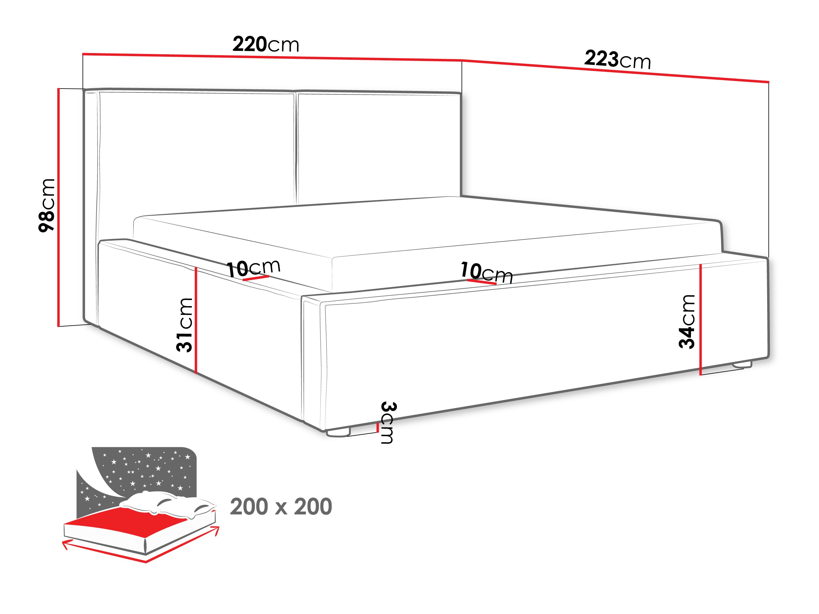 Кровать TrendyNest 117 (Coral 75)