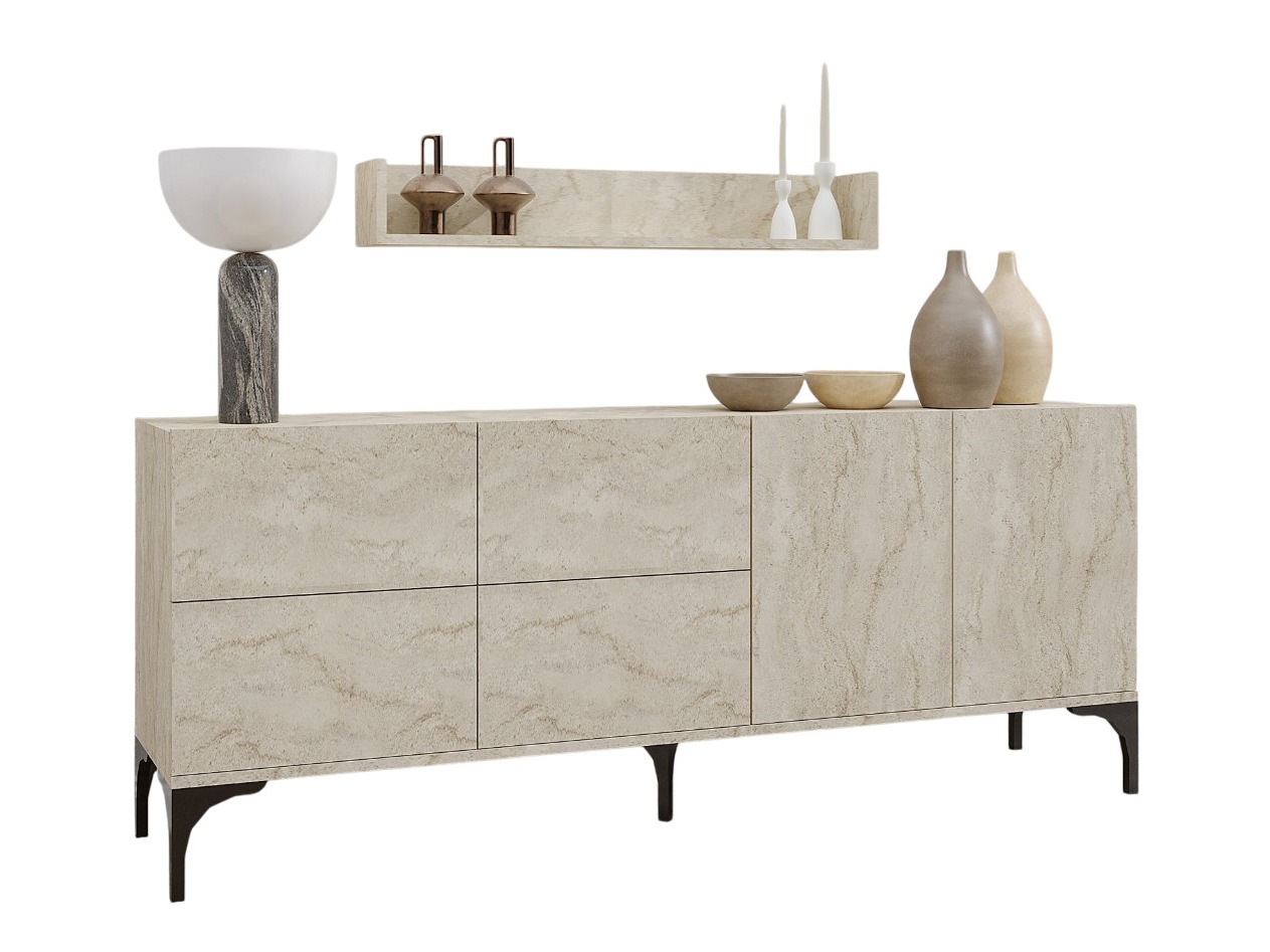 Шкафчик Vestesu 140 (Светлый Travertine)