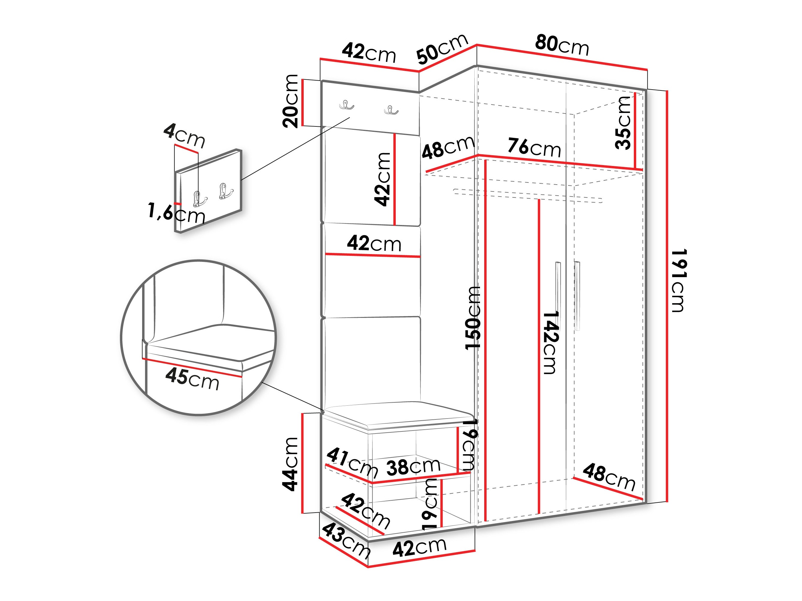 Priekšnama komplekts Hartford 523 (Artisan ozols)