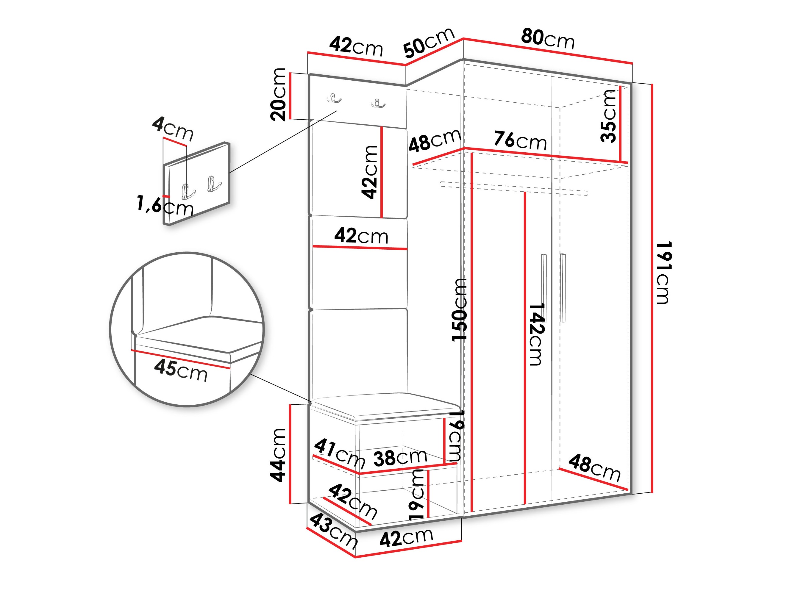 Priekšnama komplekts Hartford 523 (Artisan ozols)