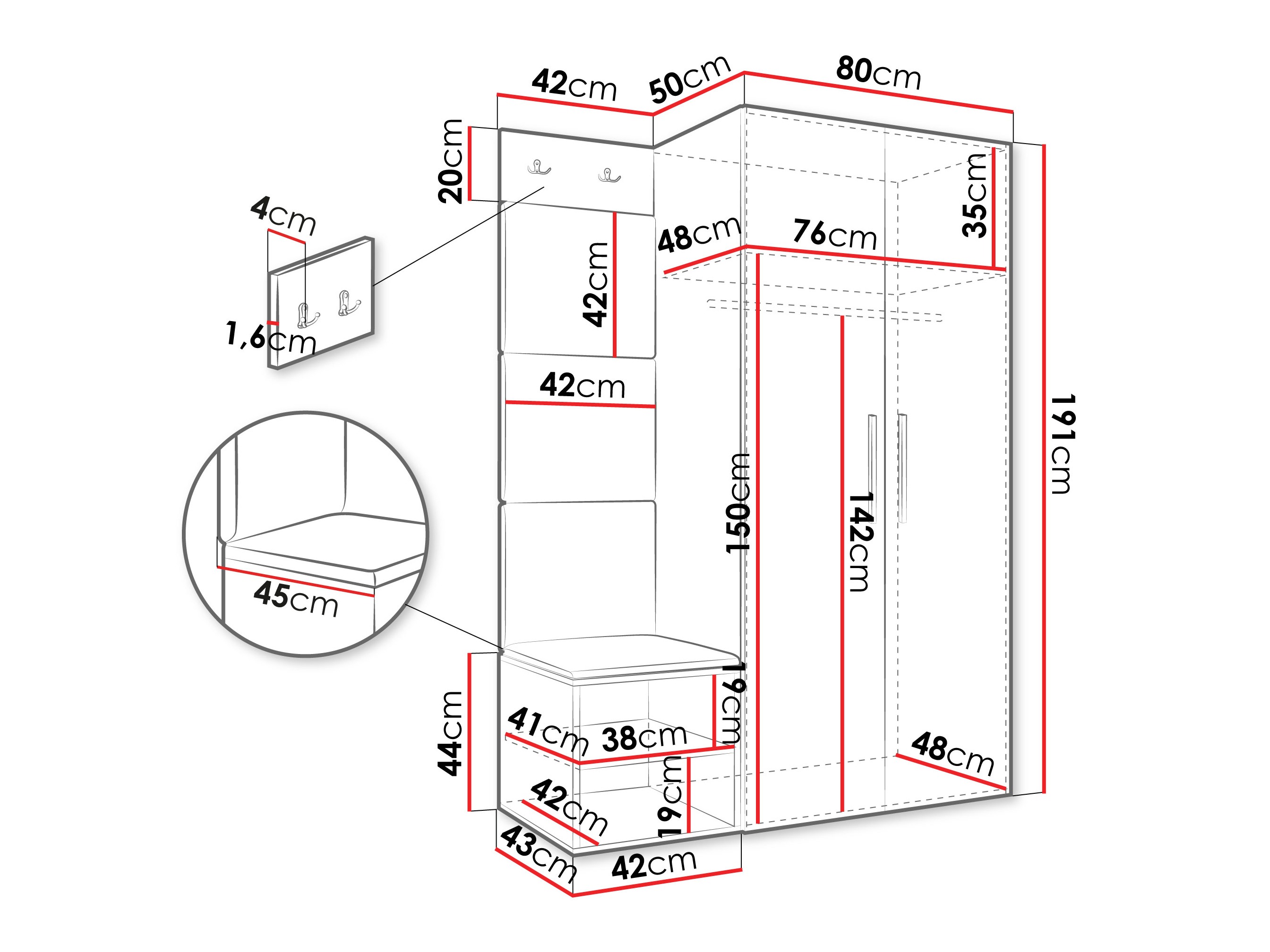 Priekšnama komplekts Hartford 523 (Kašmirs)