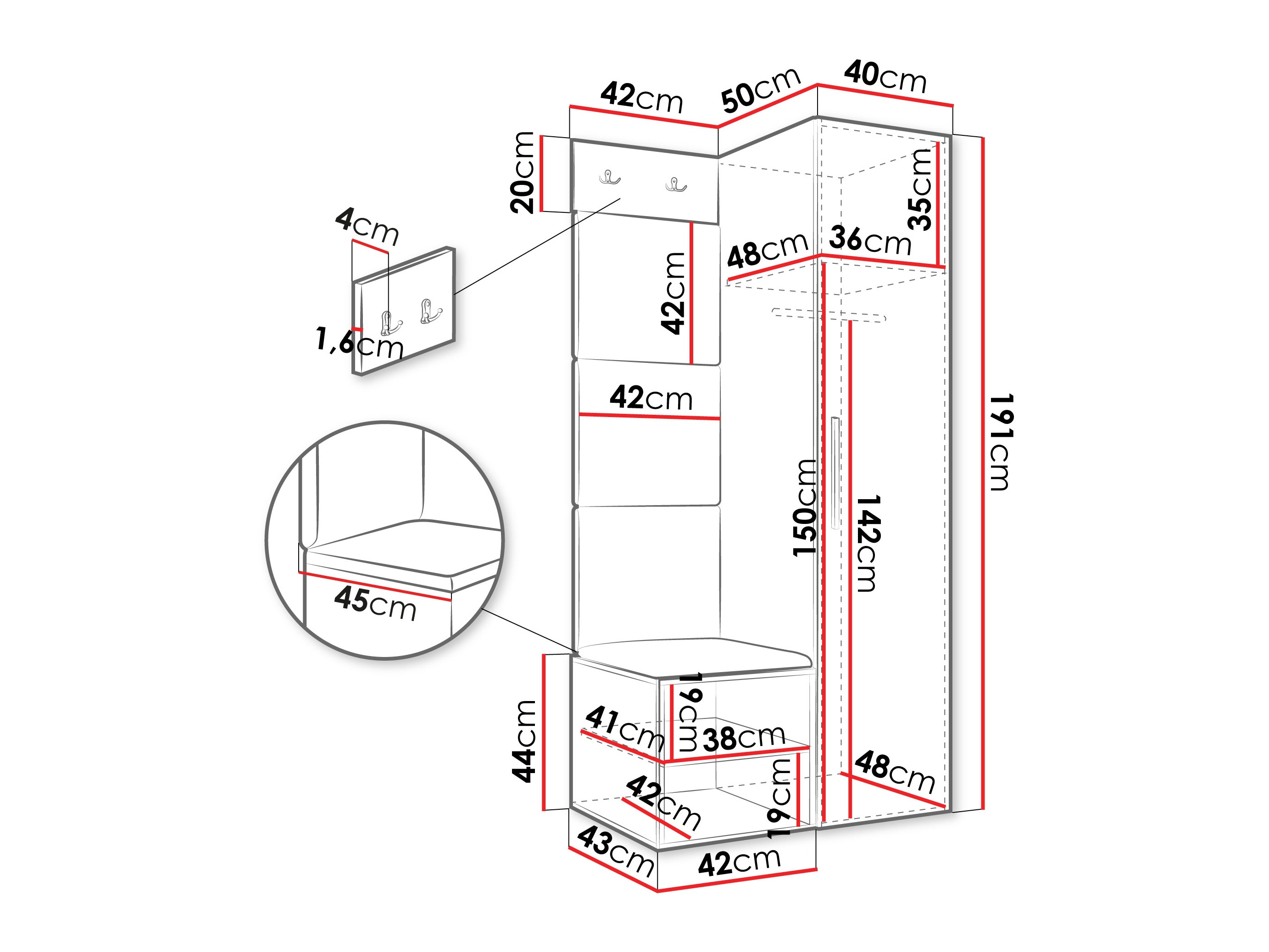 Priekšnama komplekts Hartford 524 (Artisan ozols)