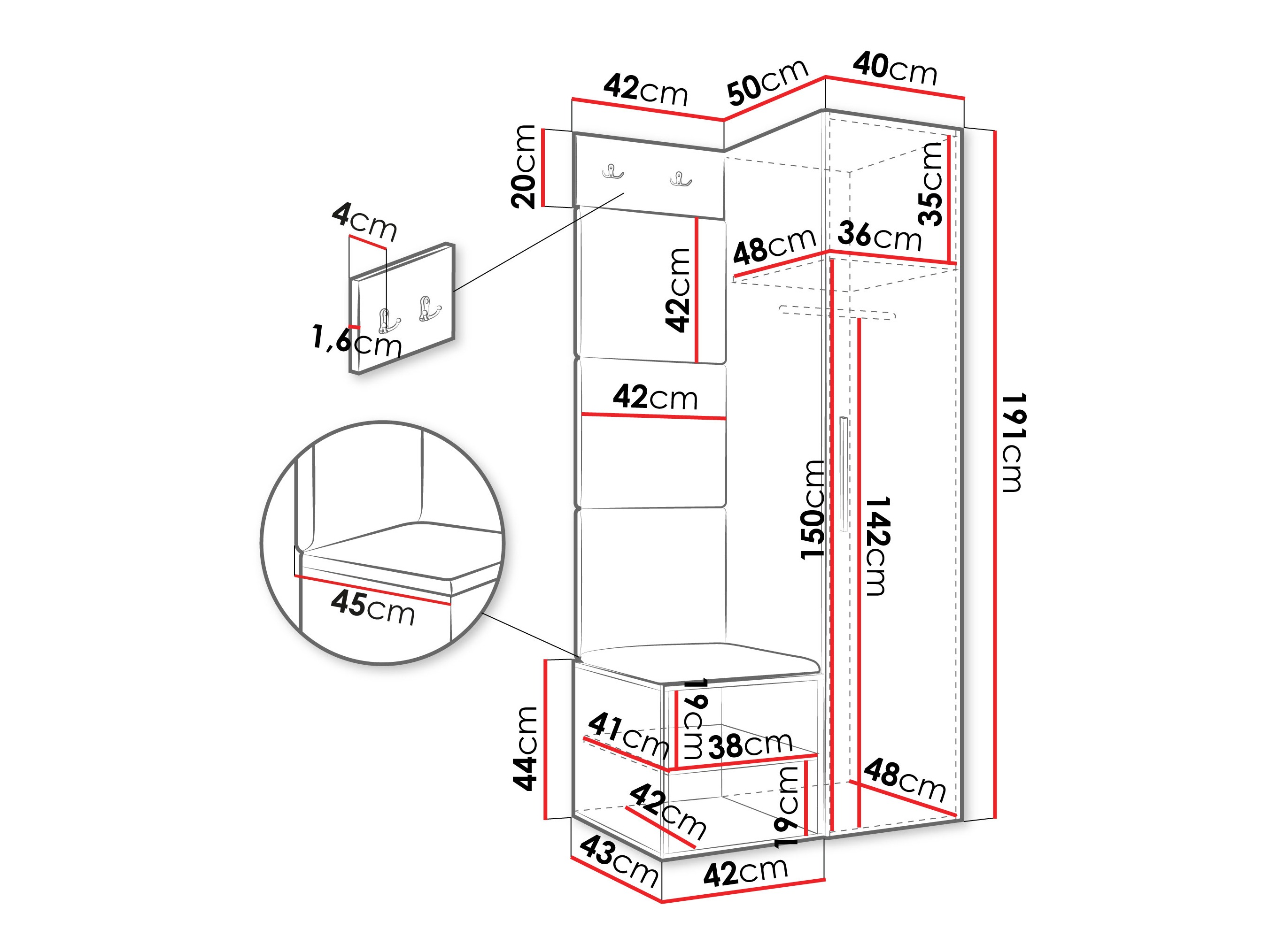 Priekšnama komplekts Hartford 524 (Kašmirs)