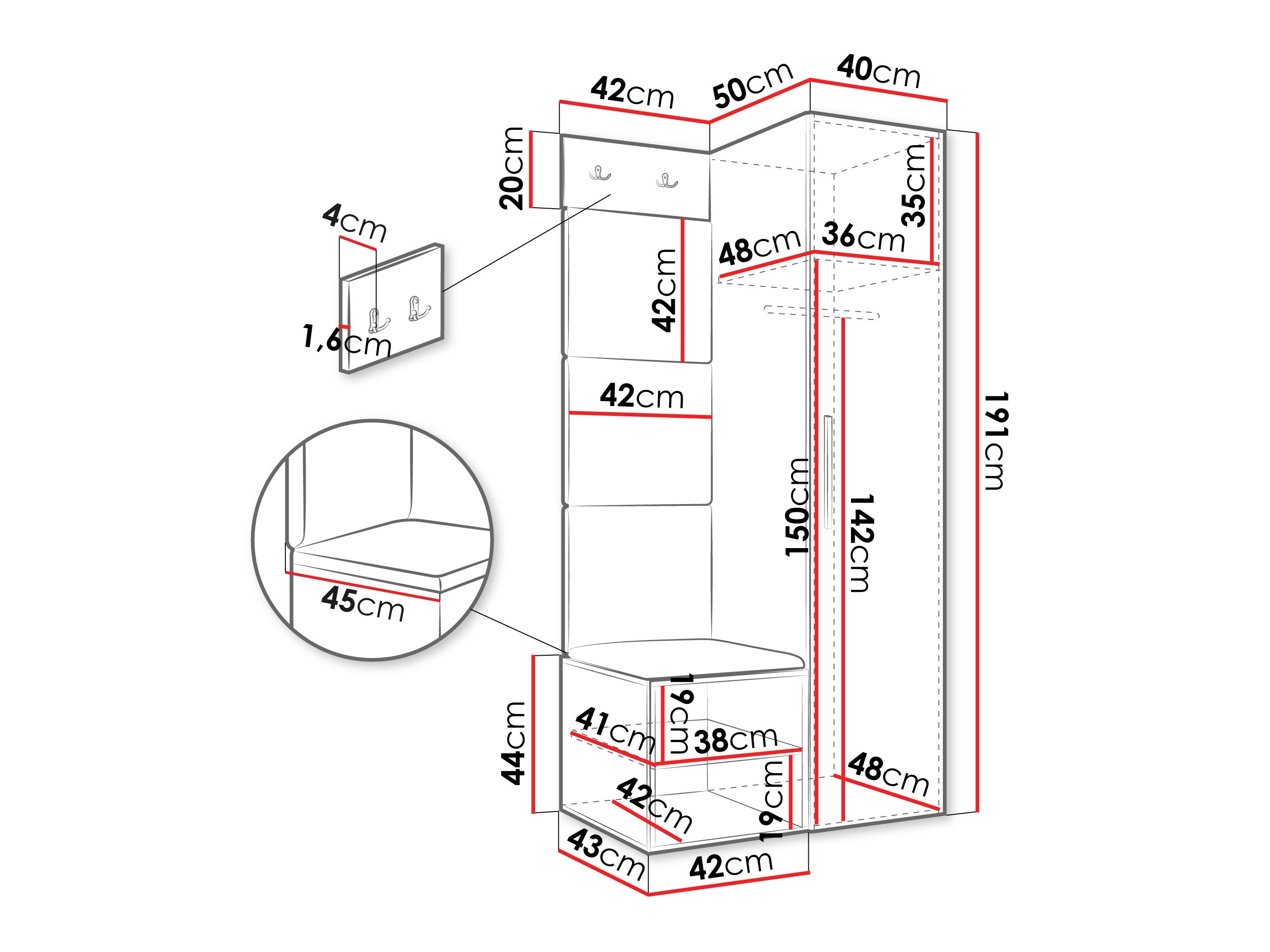 Priekšnama komplekts Hartford 524 (Kašmirs)