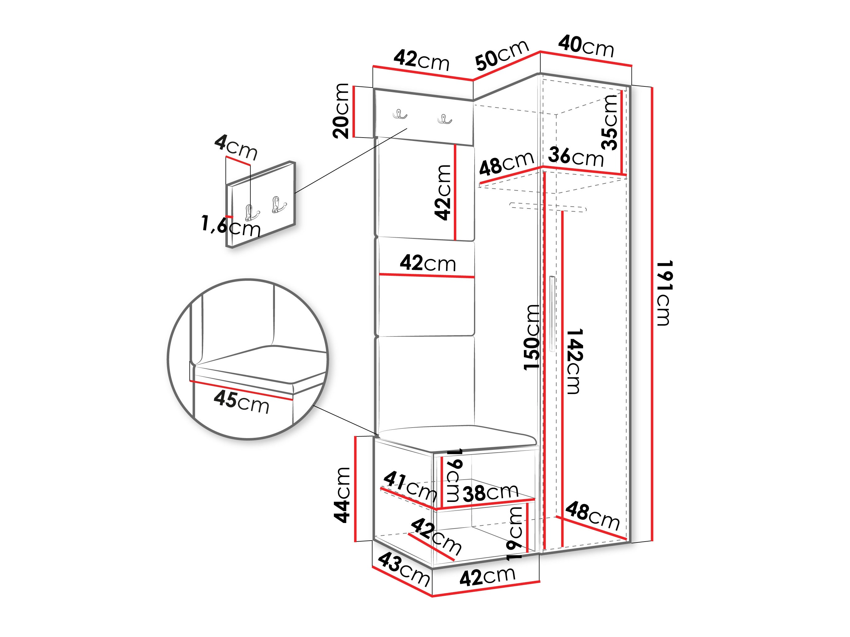 Priekšnama komplekts Hartford 524 (Kašmirs)