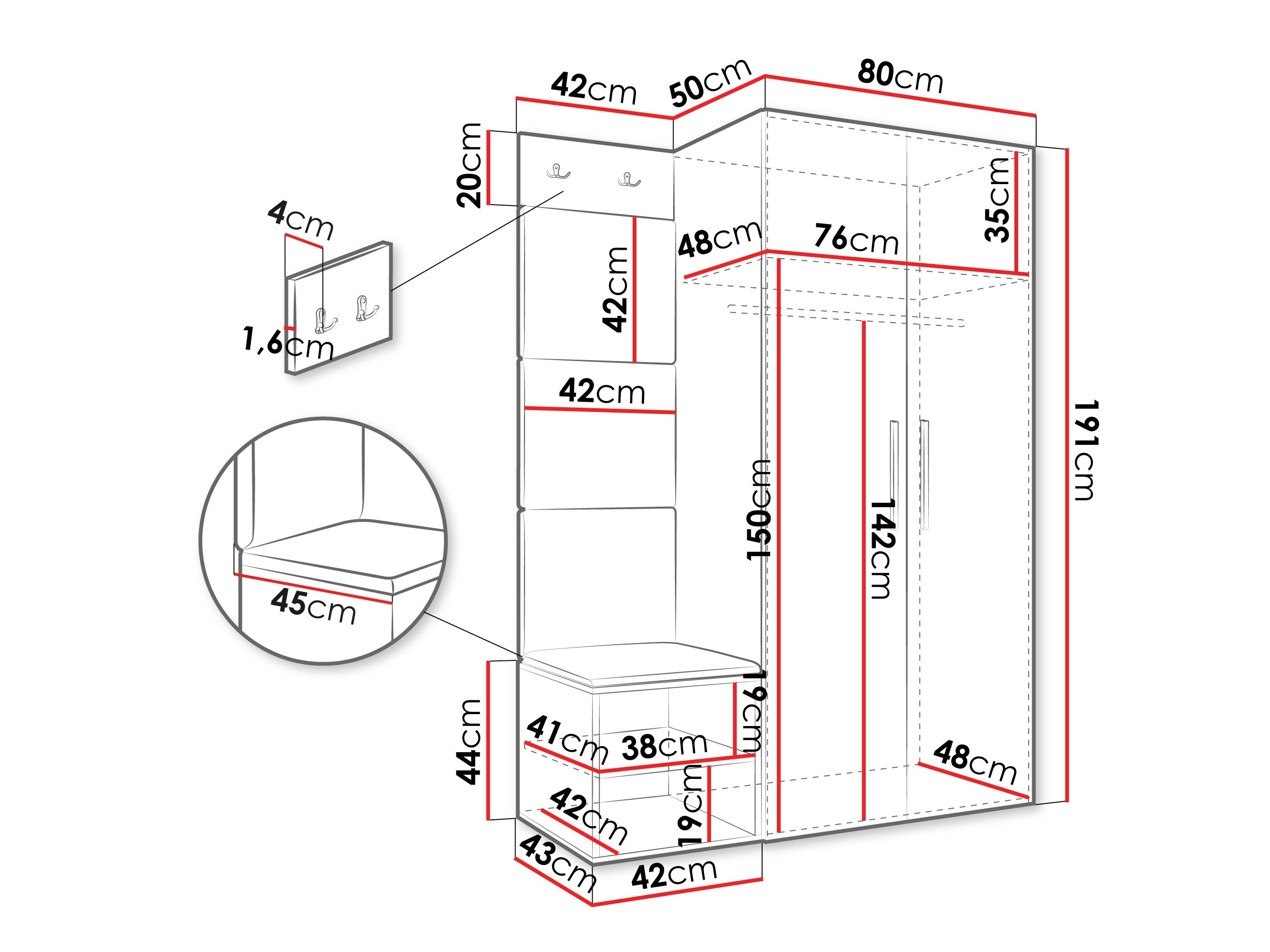 Прихожая Hartford 523 (Artisan дуб)