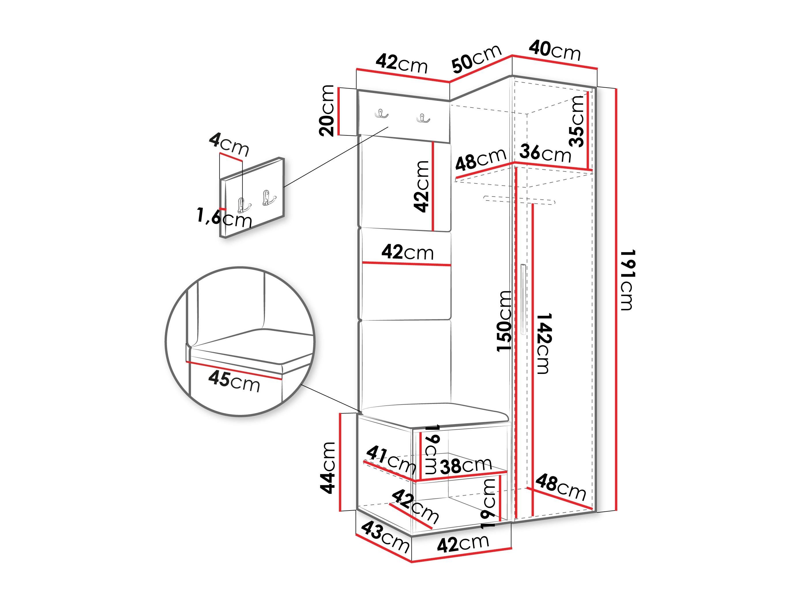 Прихожая Hartford 524 (Artisan дуб)
