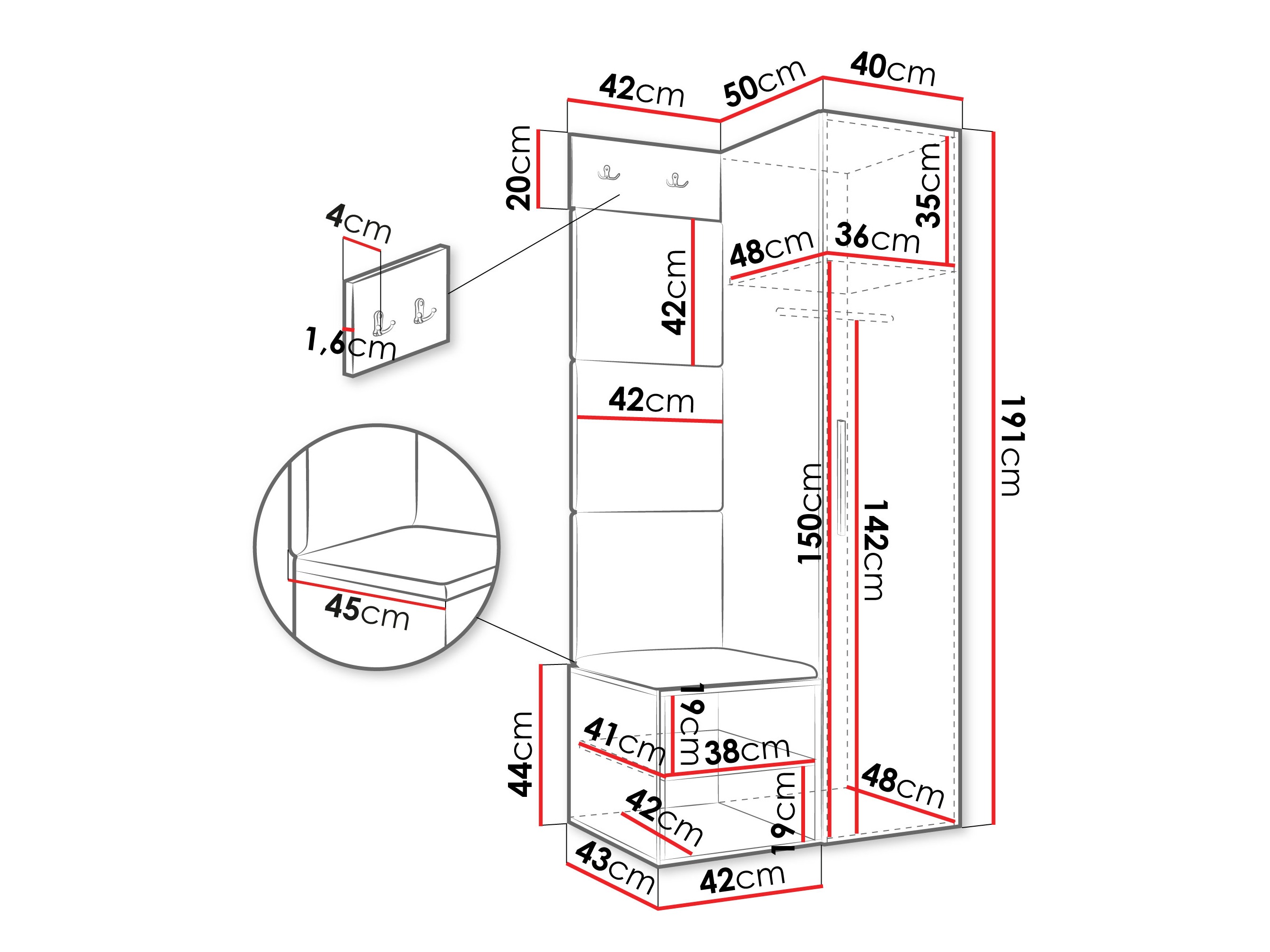 Прихожая Hartford 524 (Artisan дуб)