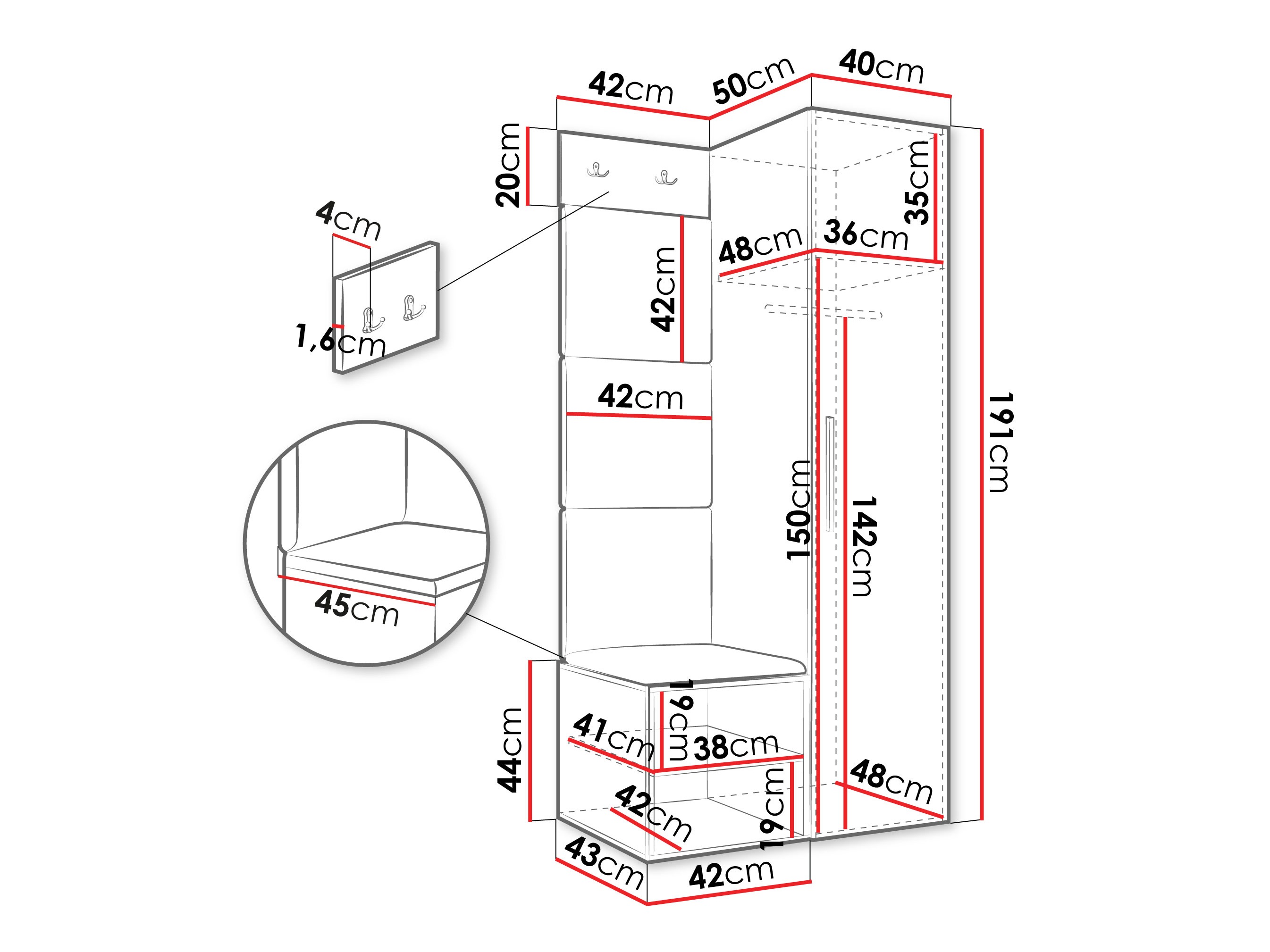 Прихожая Hartford 524 (Кашемир)