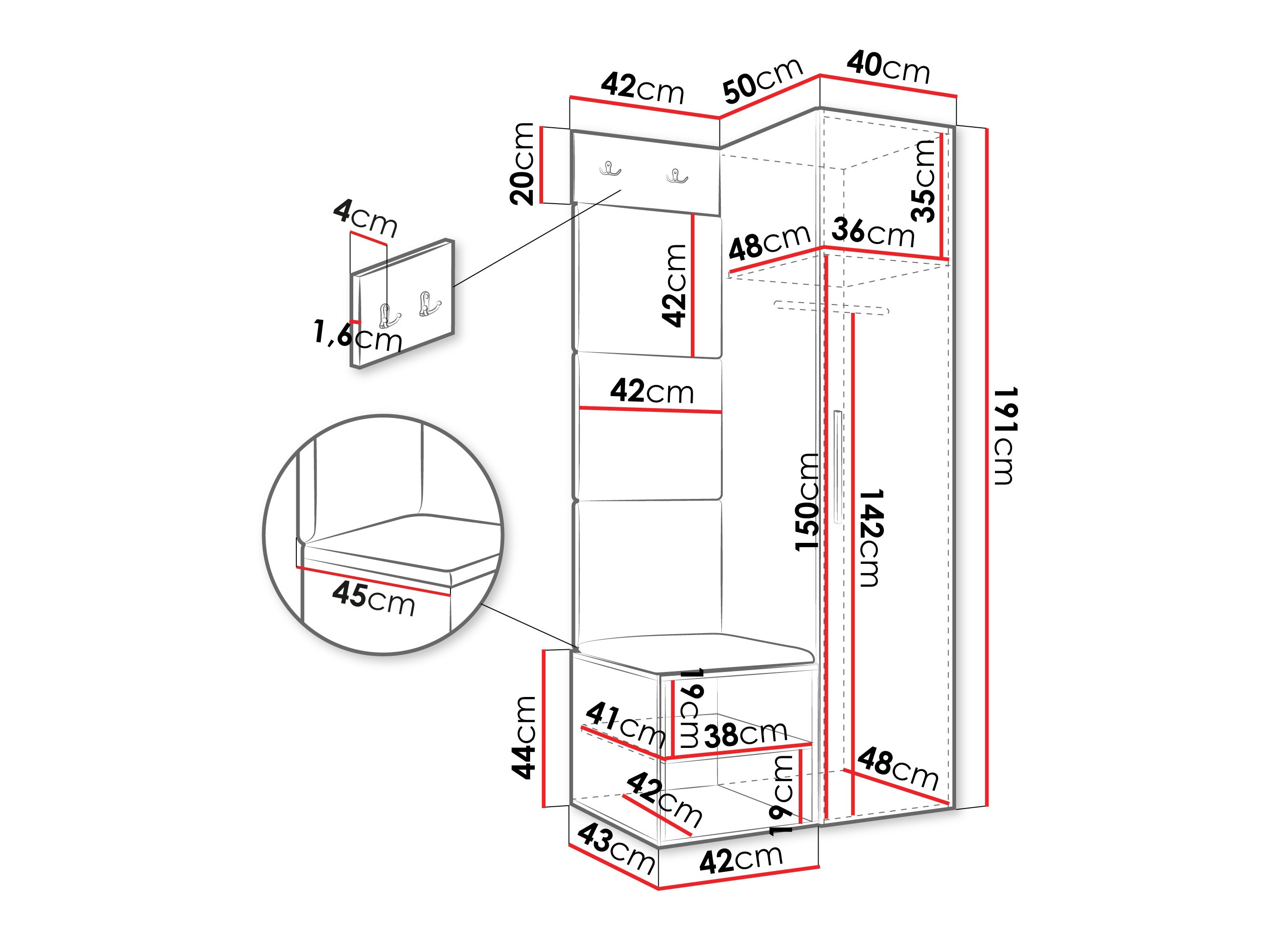 Прихожая Hartford 524 (Кашемир)