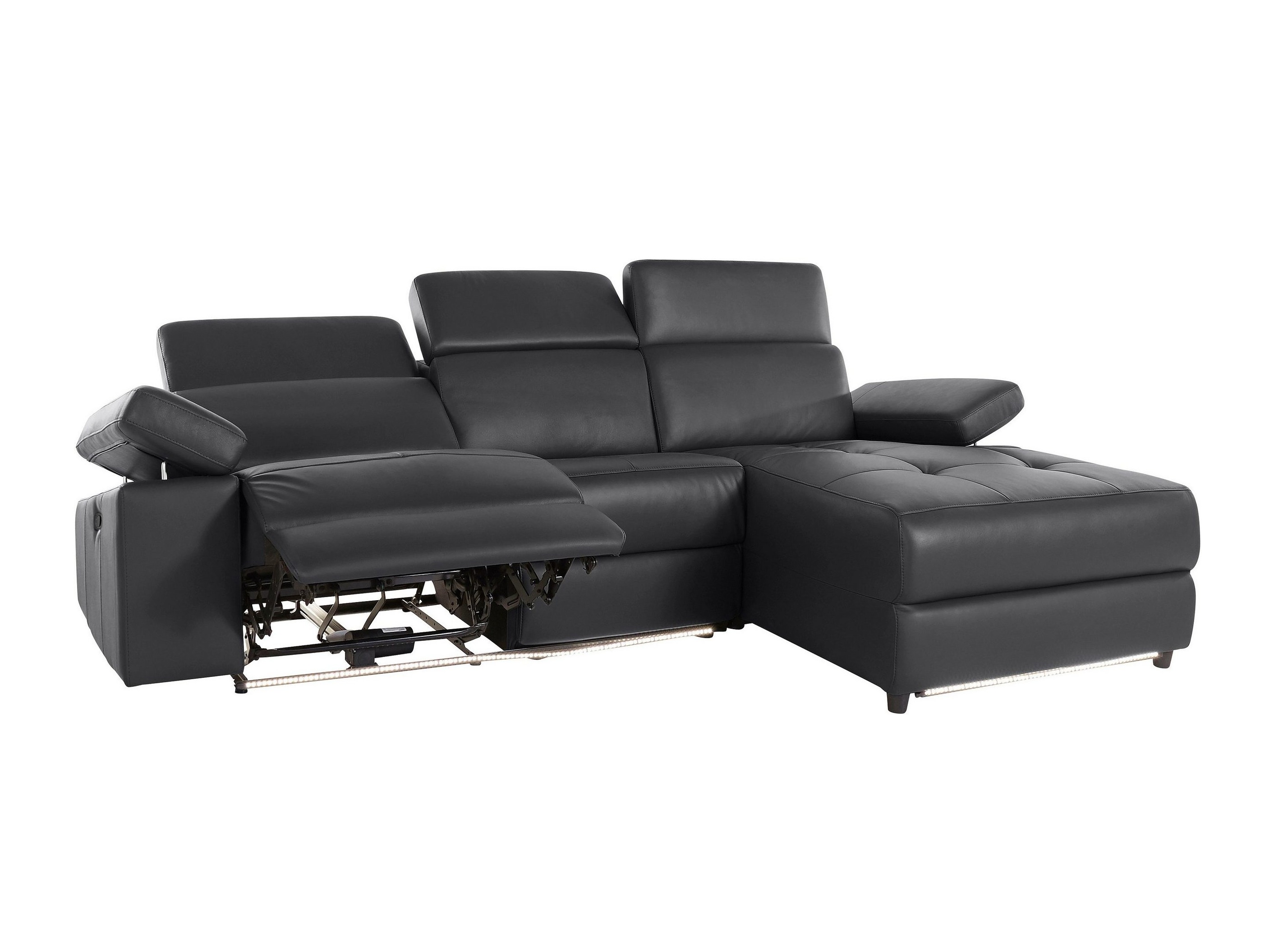 Stūra dīvāns reglaineris Denton 1493 (Melns)