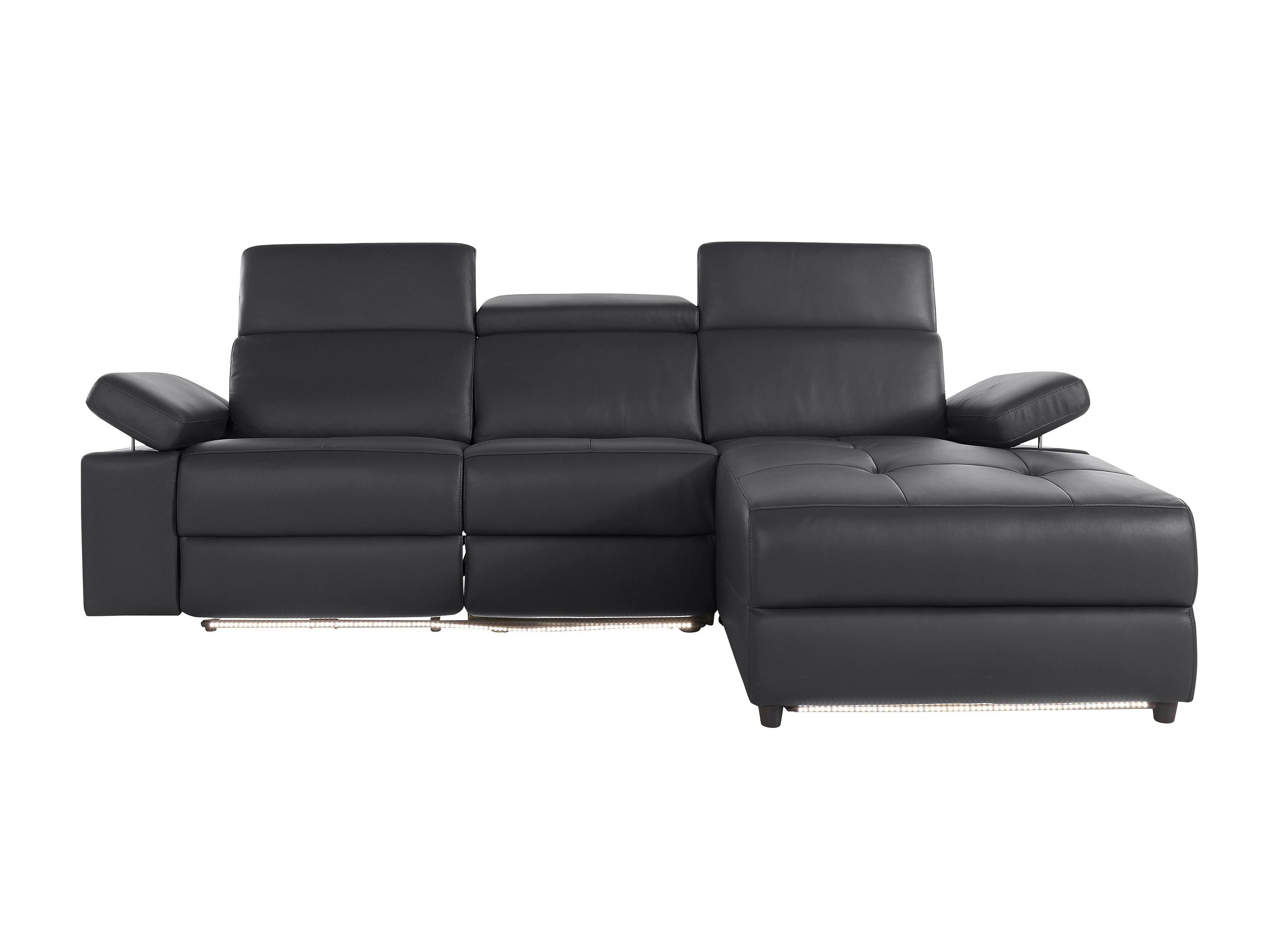 Stūra dīvāns reglaineris Denton 1493 (Melns)