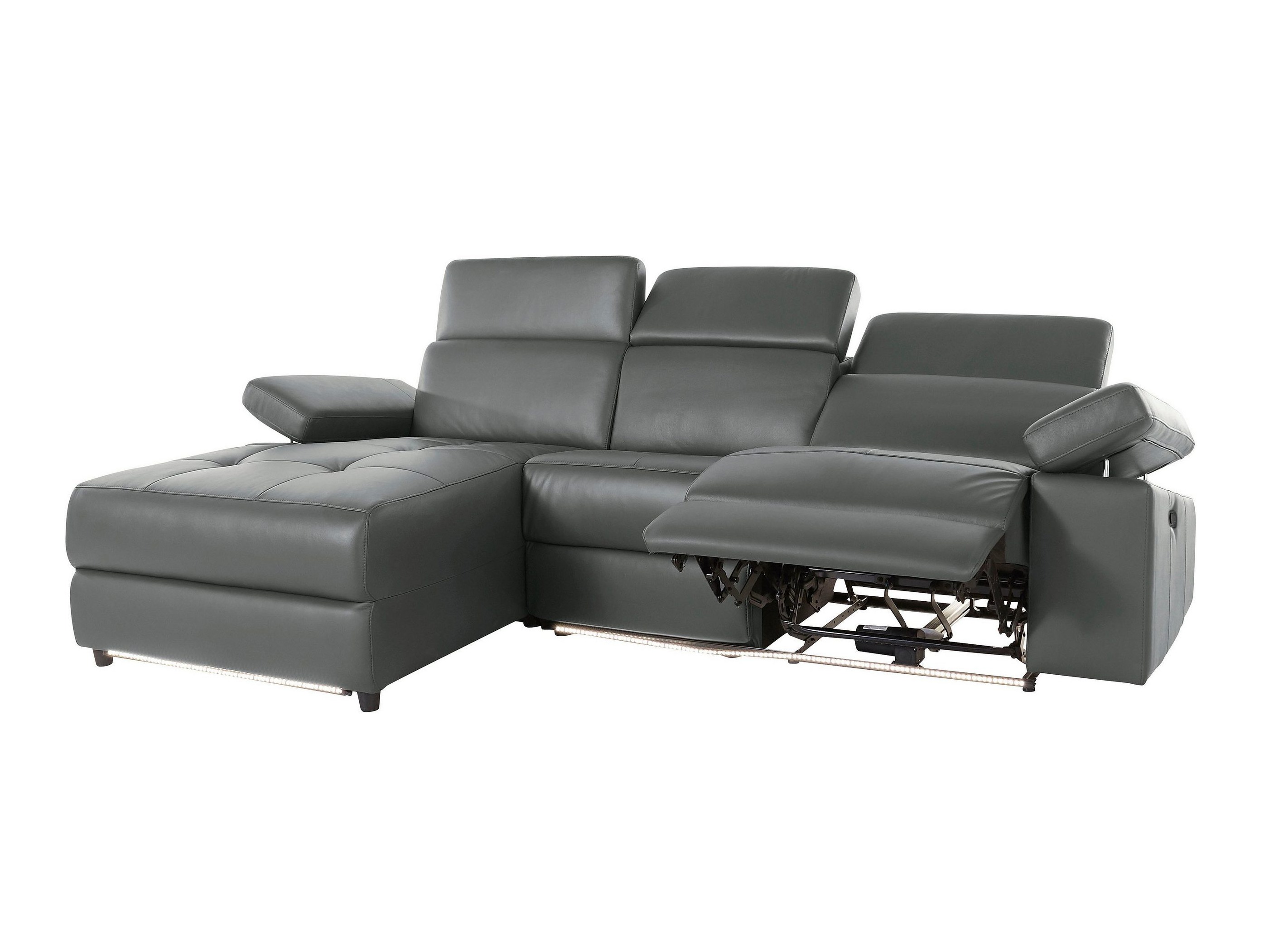 Stūra dīvāns reglaineris Denton 1493 (Pelēks)