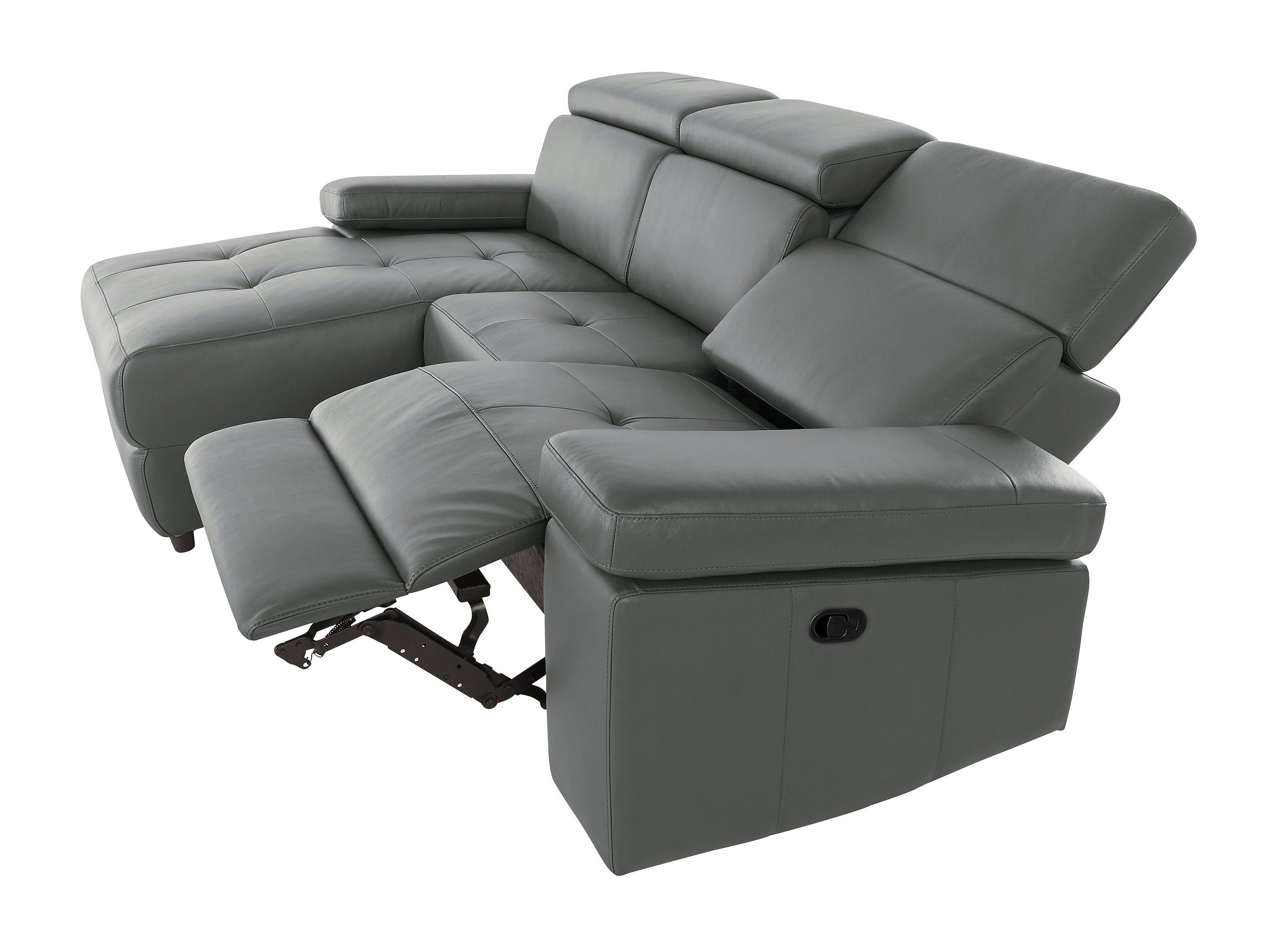 Stūra dīvāns reglaineris Denton 1493 (Pelēks)