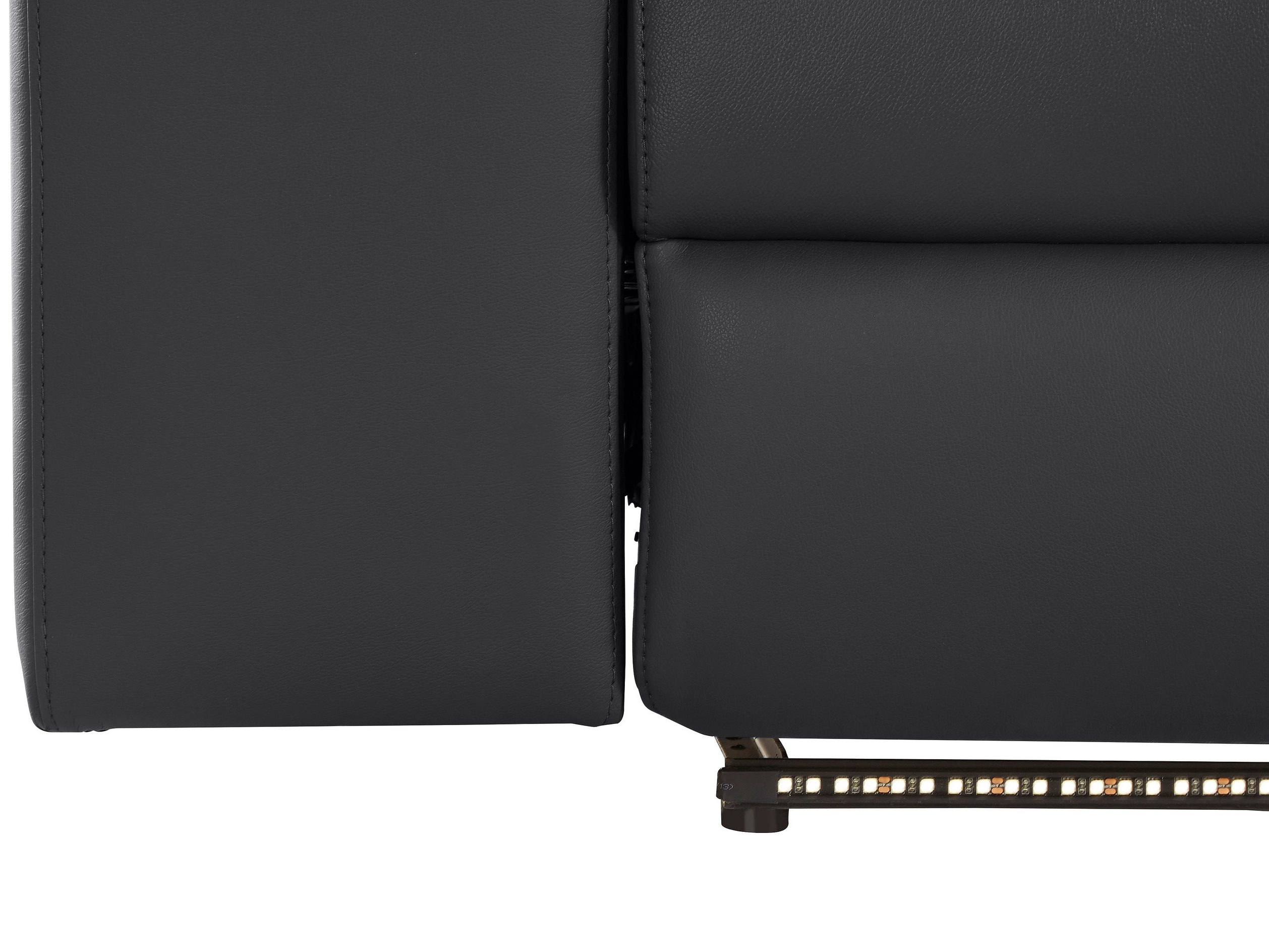 Угловой диван реклайнер Denton 1493 (Чёрный)