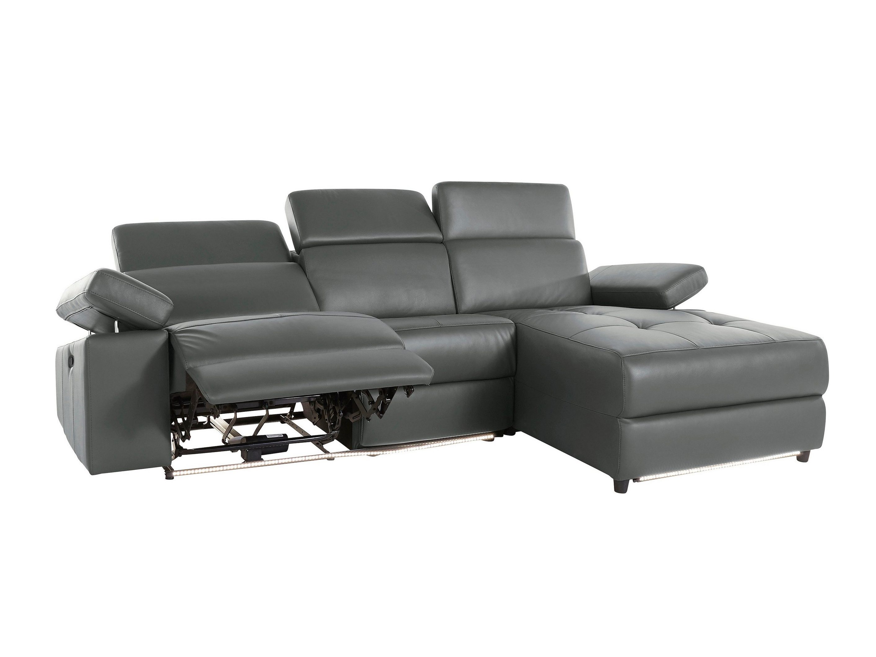 Угловой диван реклайнер Denton 1493 (Серый)