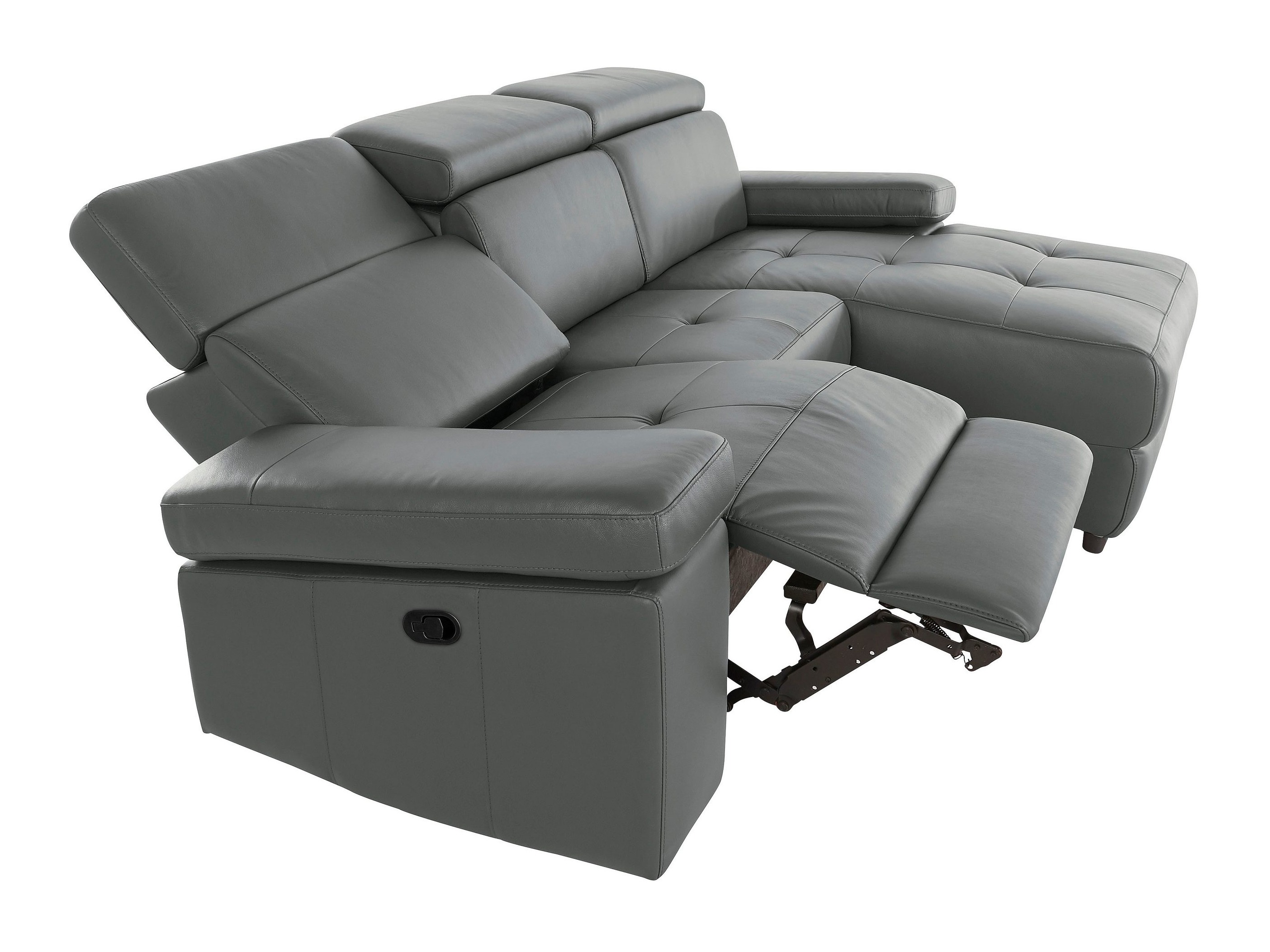 Угловой диван реклайнер Denton 1493 (Серый)