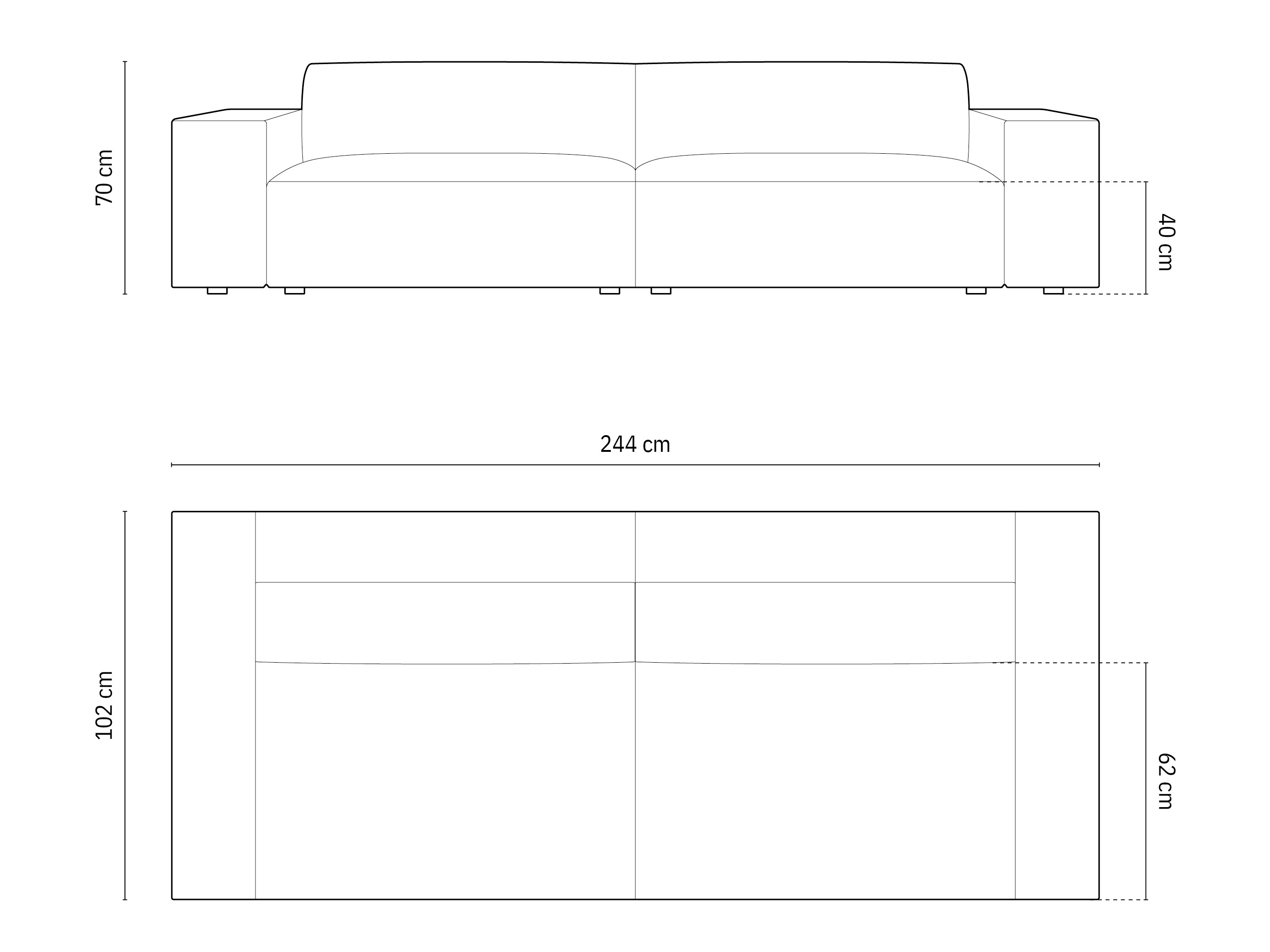 Dīvāns Lomcalu 105 (Bluvel 30)