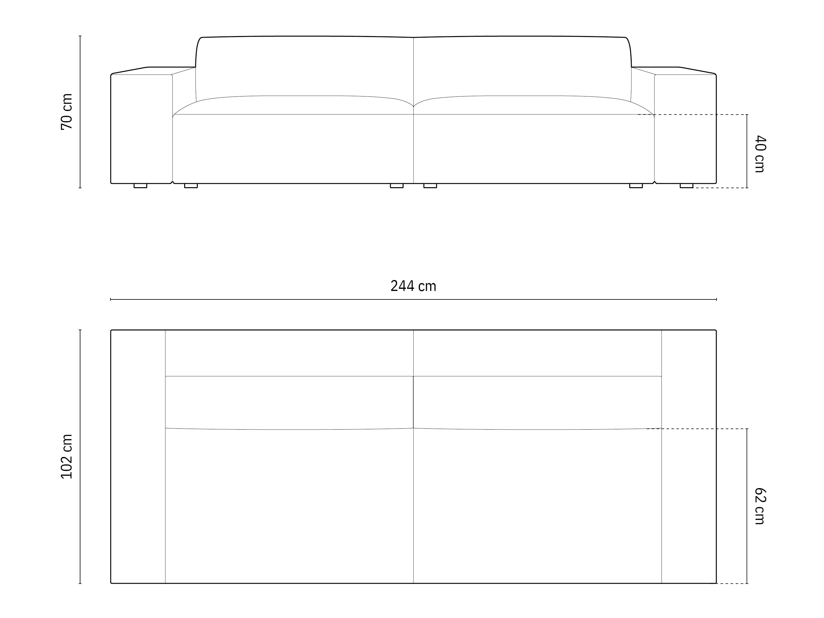 Dīvāns Lomcalu 105 (Megan 351)