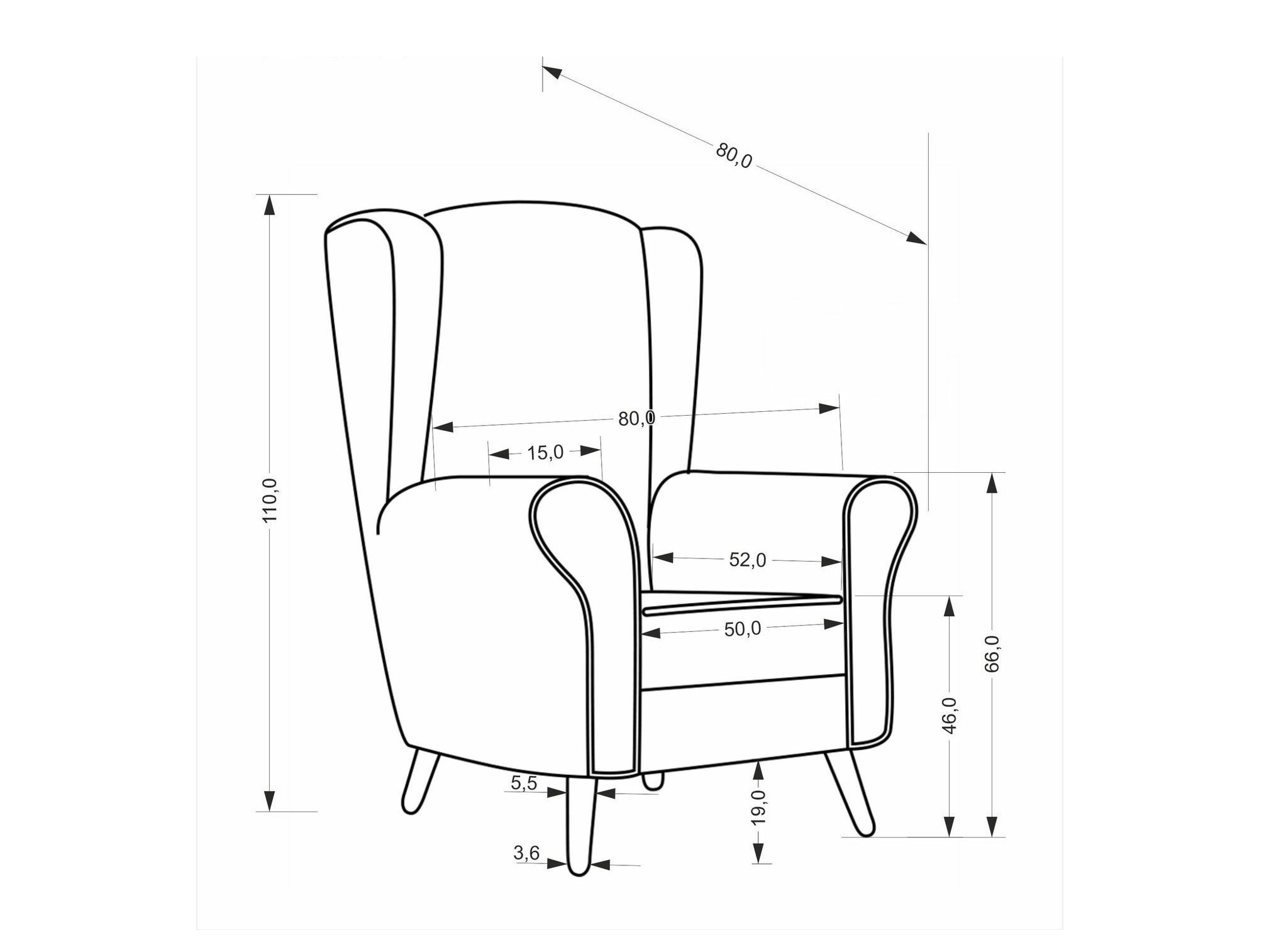 Krēsls Houston 1929 (Pelēks)