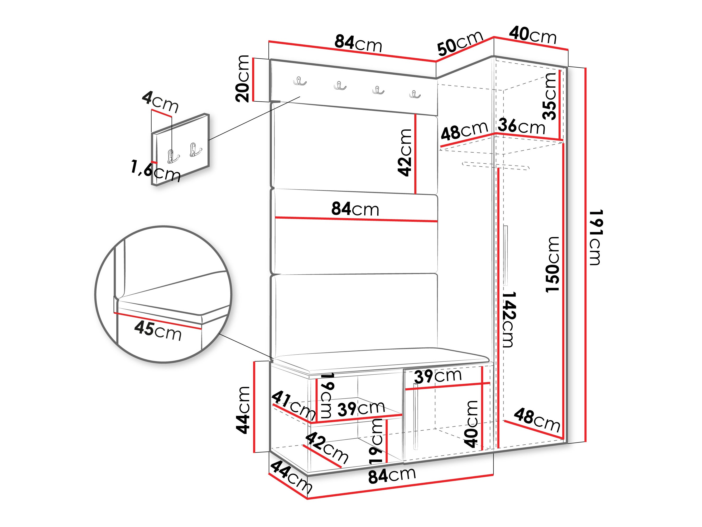 Priekšnama komplekts Hartford 525 (Artisan ozols)