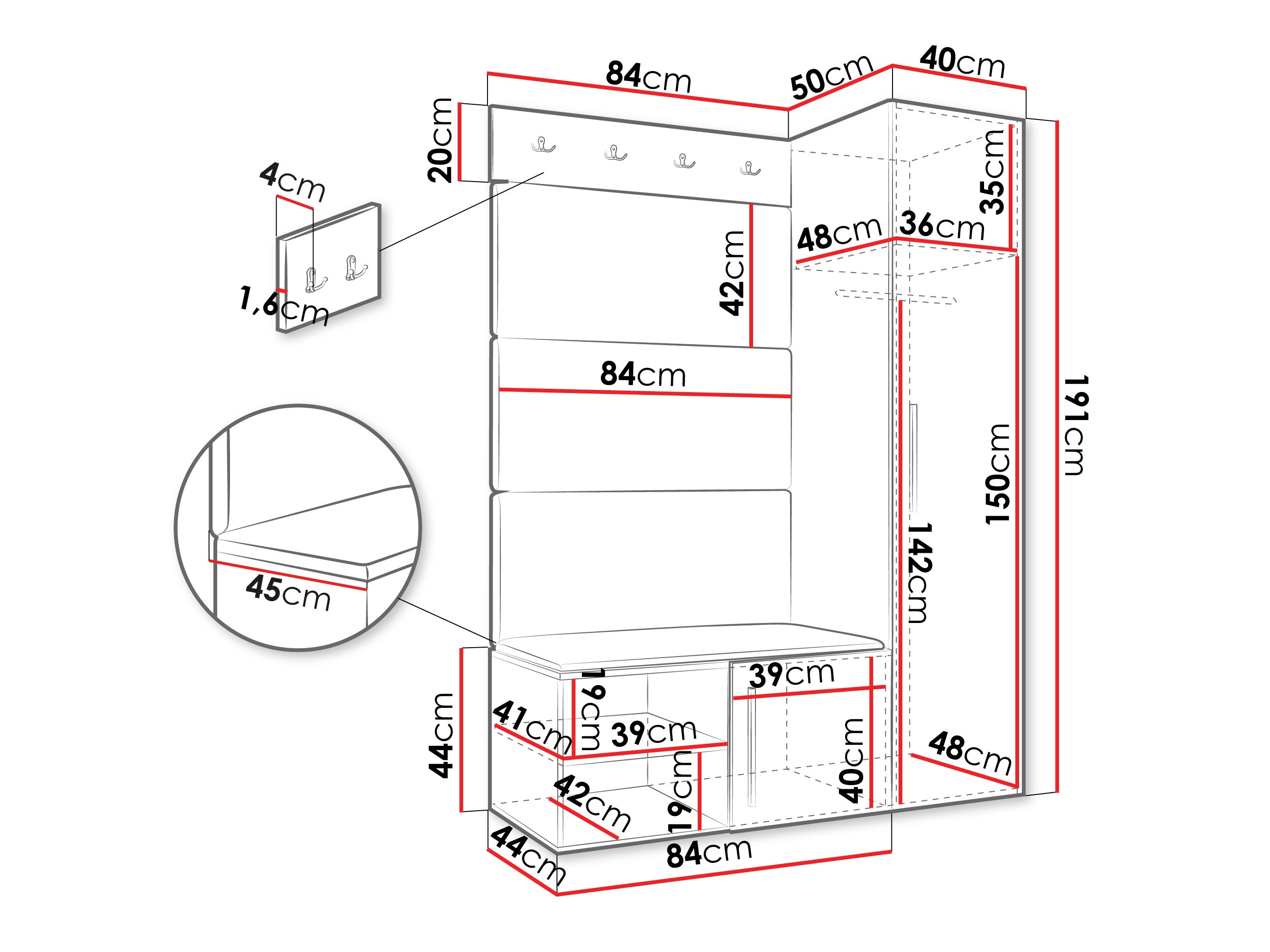 Priekšnama komplekts Hartford 525 (Kašmirs)