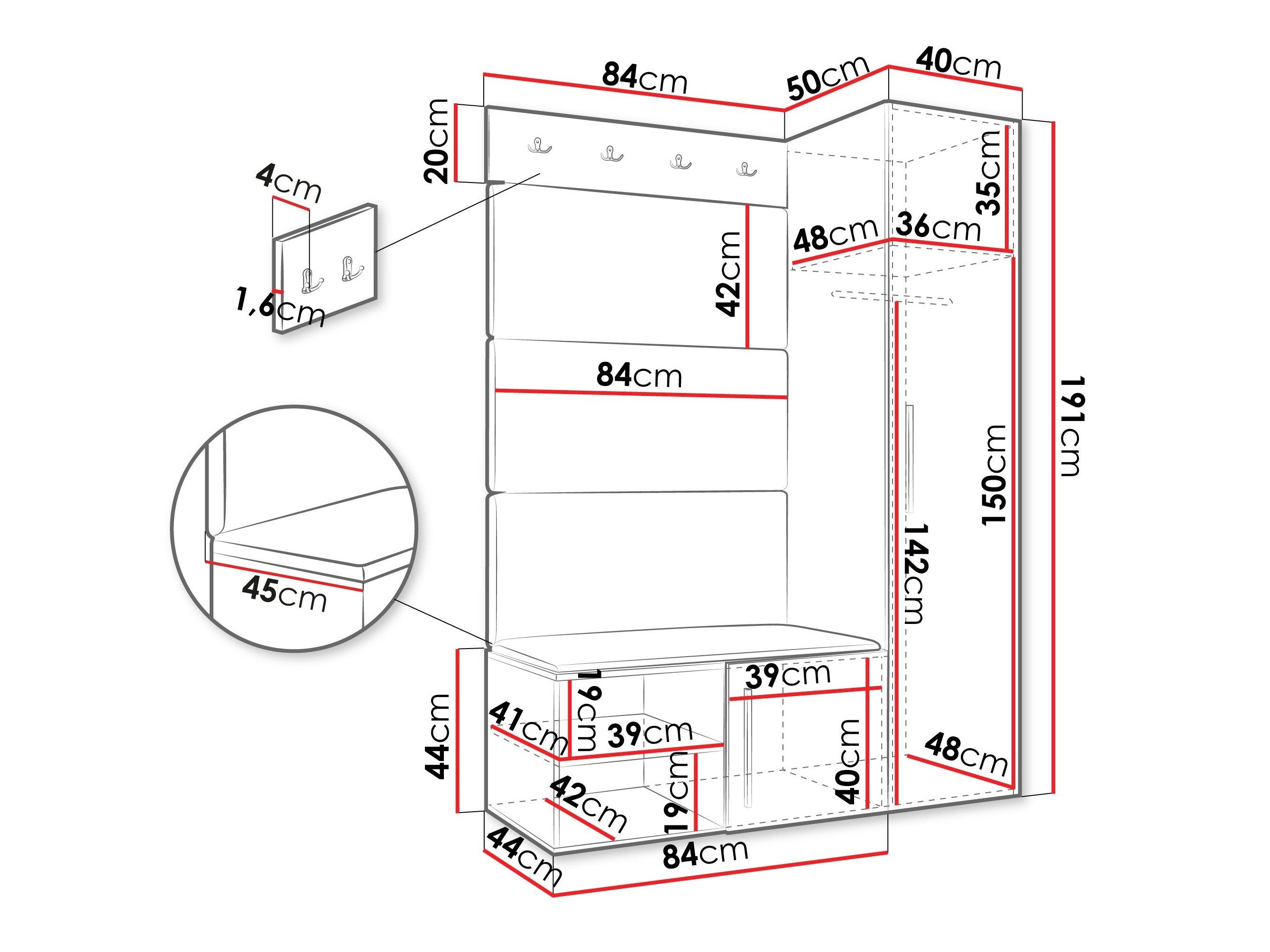 Priekšnama komplekts Hartford 525 (Kašmirs)
