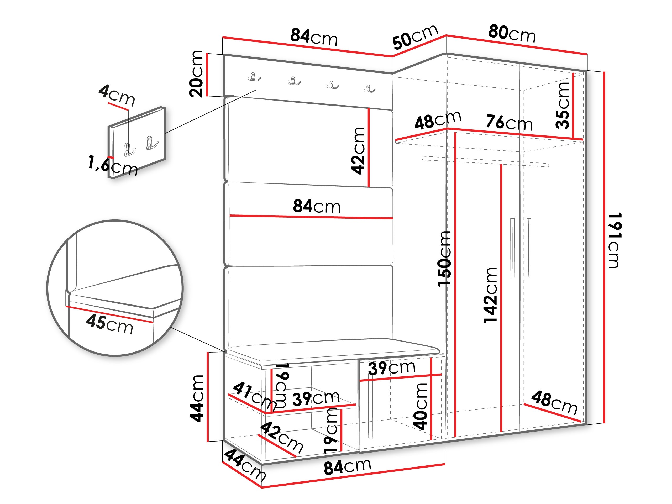 Priekšnama komplekts Hartford 526 (Kašmirs)