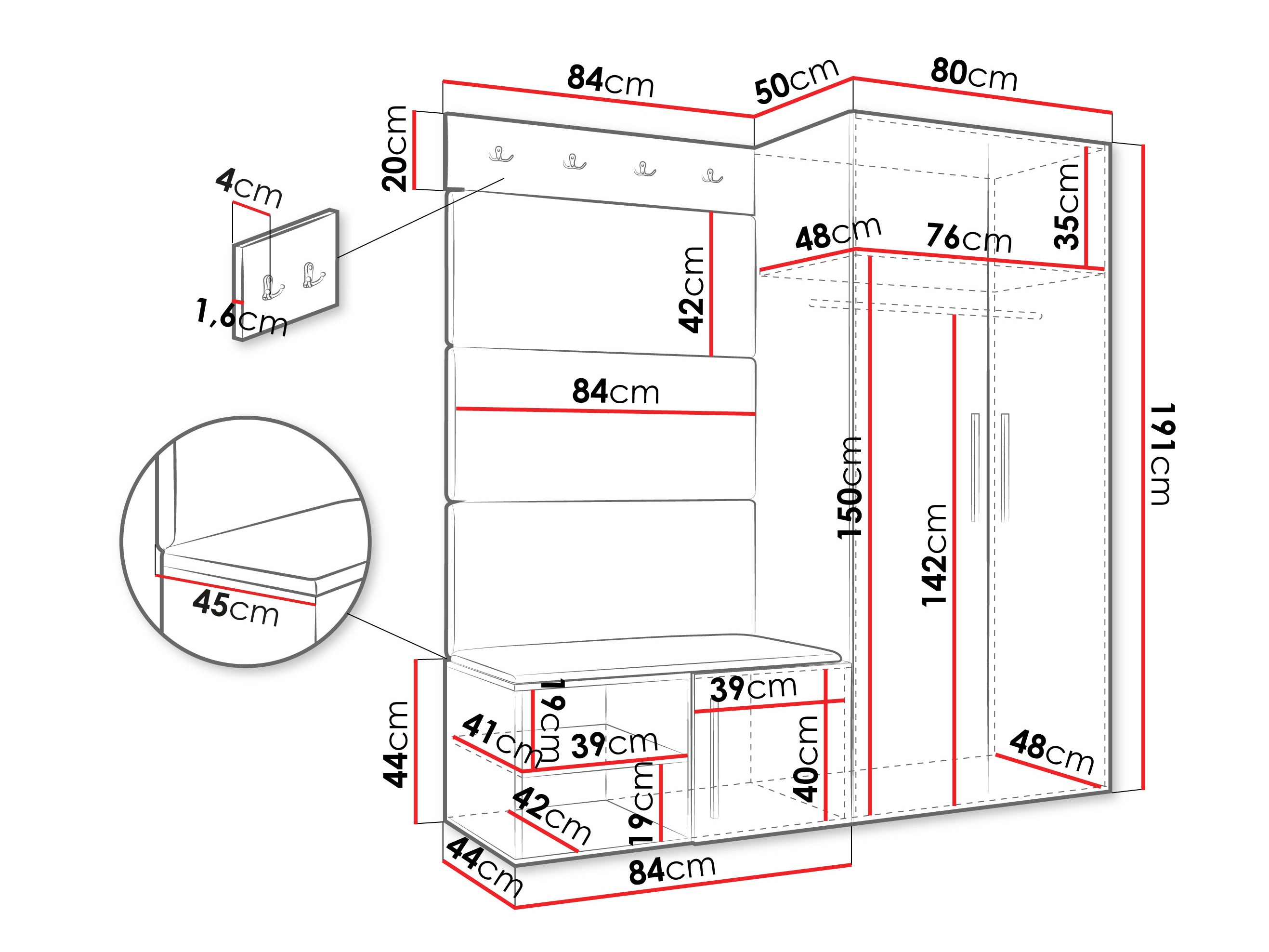 Priekšnama komplekts Hartford 526 (Kašmirs)