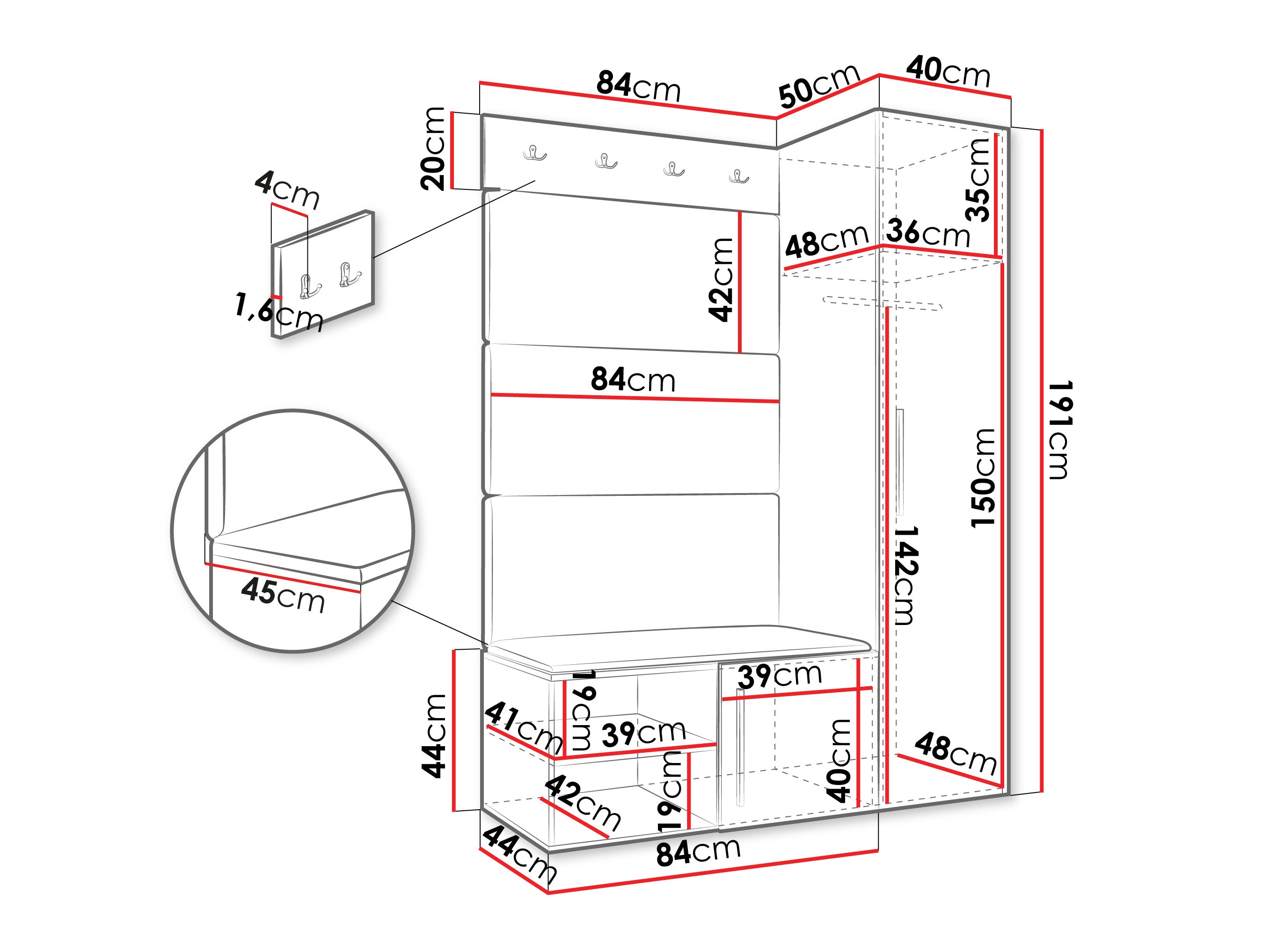 Прихожая Hartford 525 (Artisan дуб)