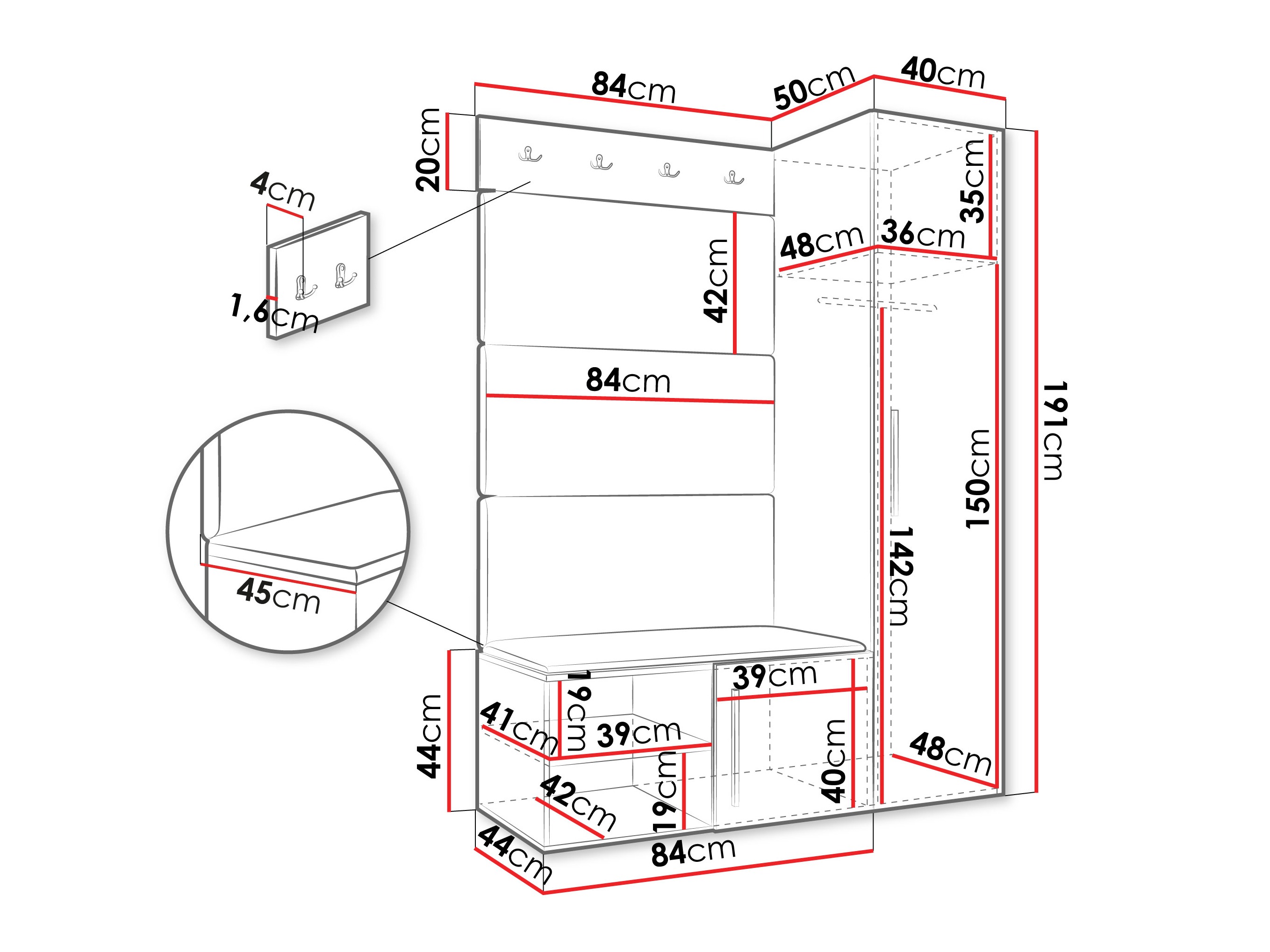 Прихожая Hartford 525 (Белый)