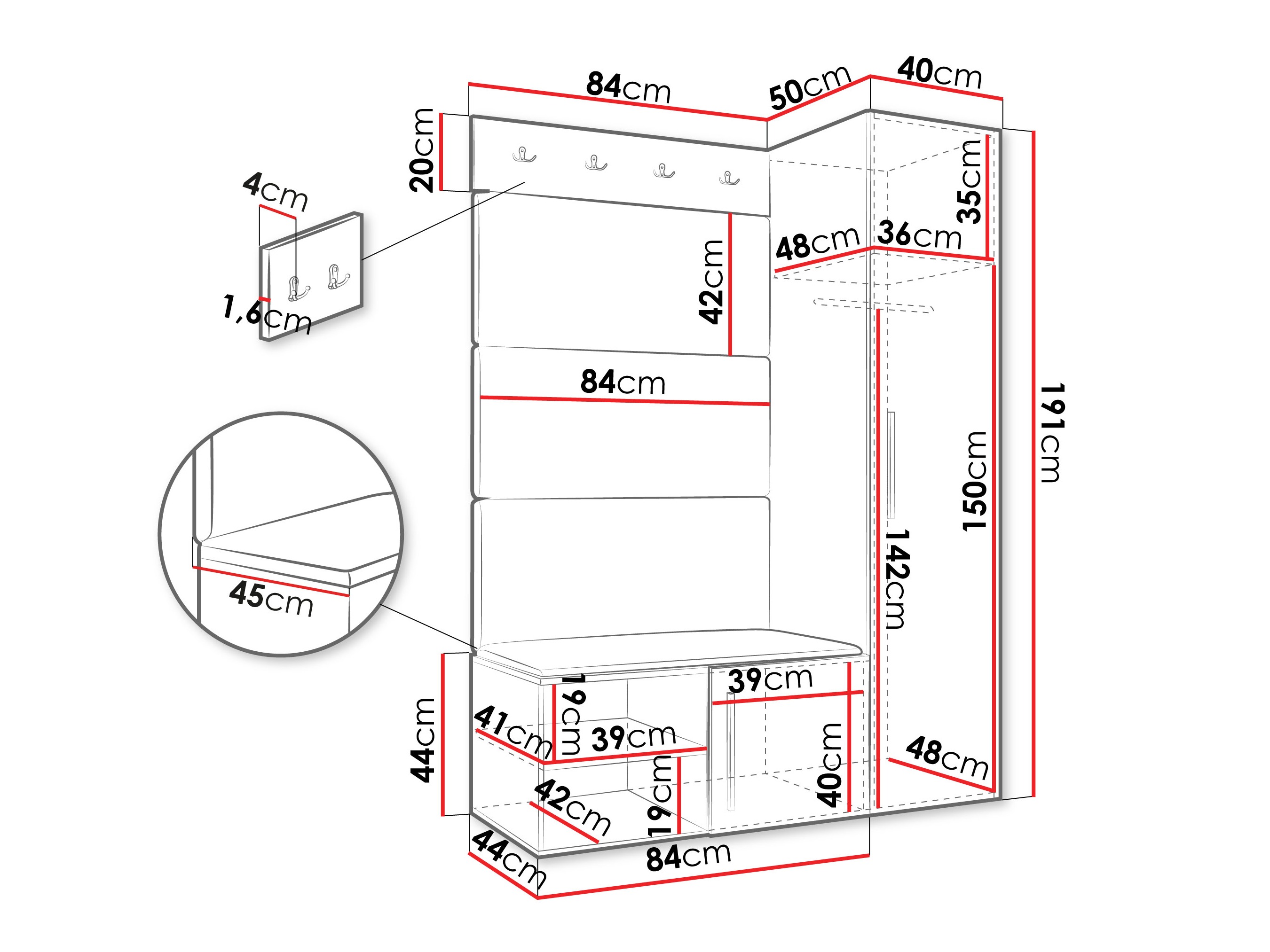 Прихожая Hartford 525 (Белый)