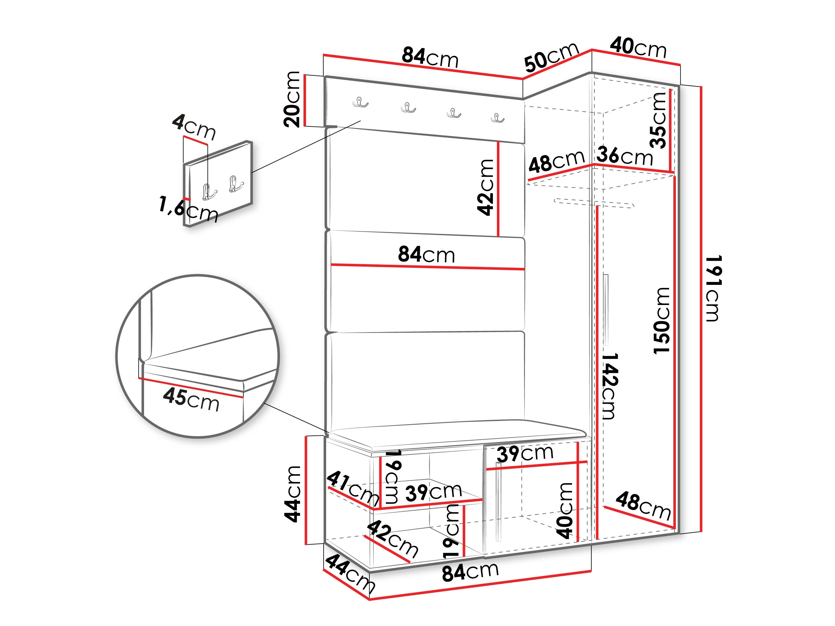 Прихожая Hartford 525 (Белый)