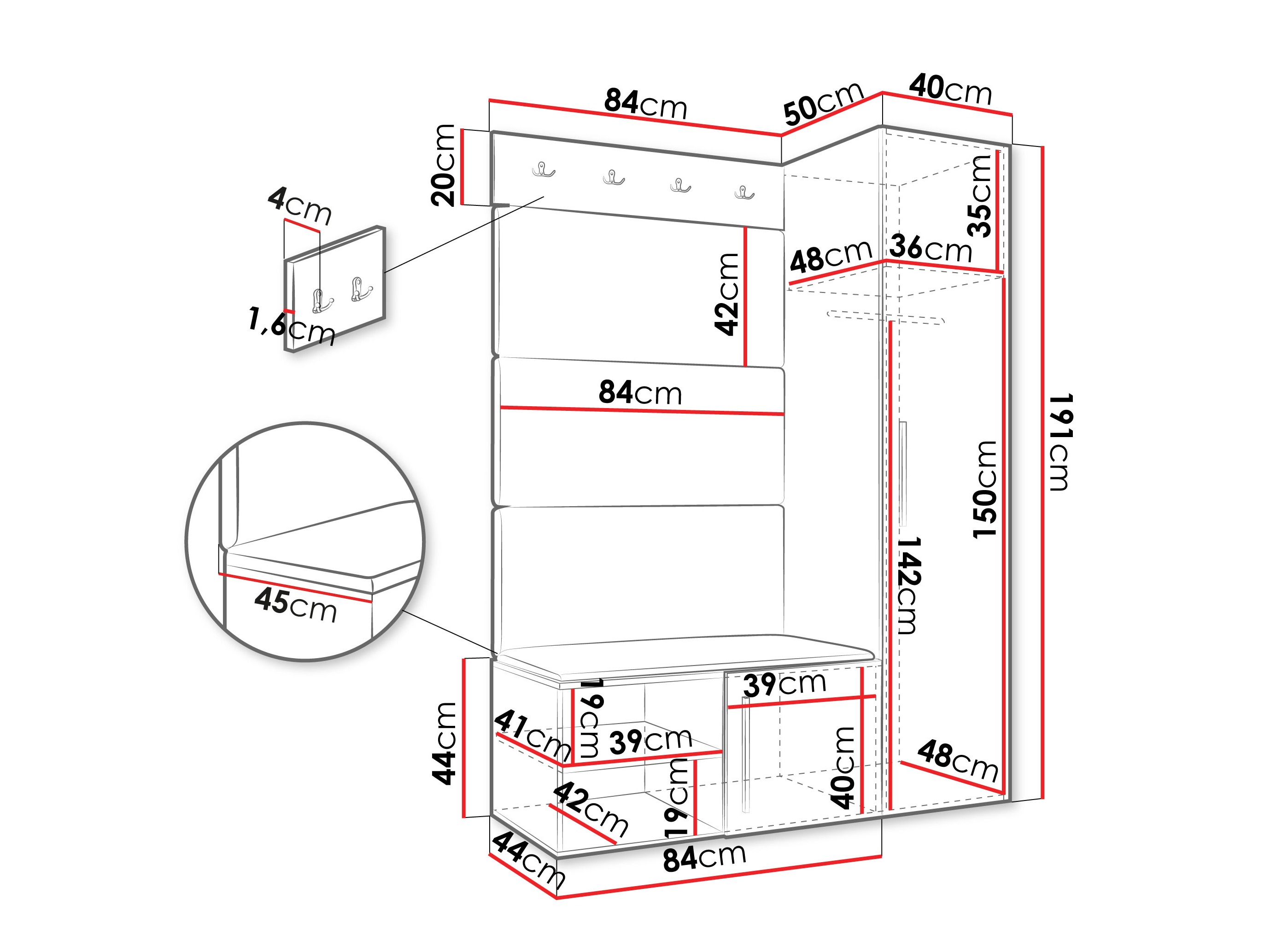 Прихожая Hartford 525 (Белый)
