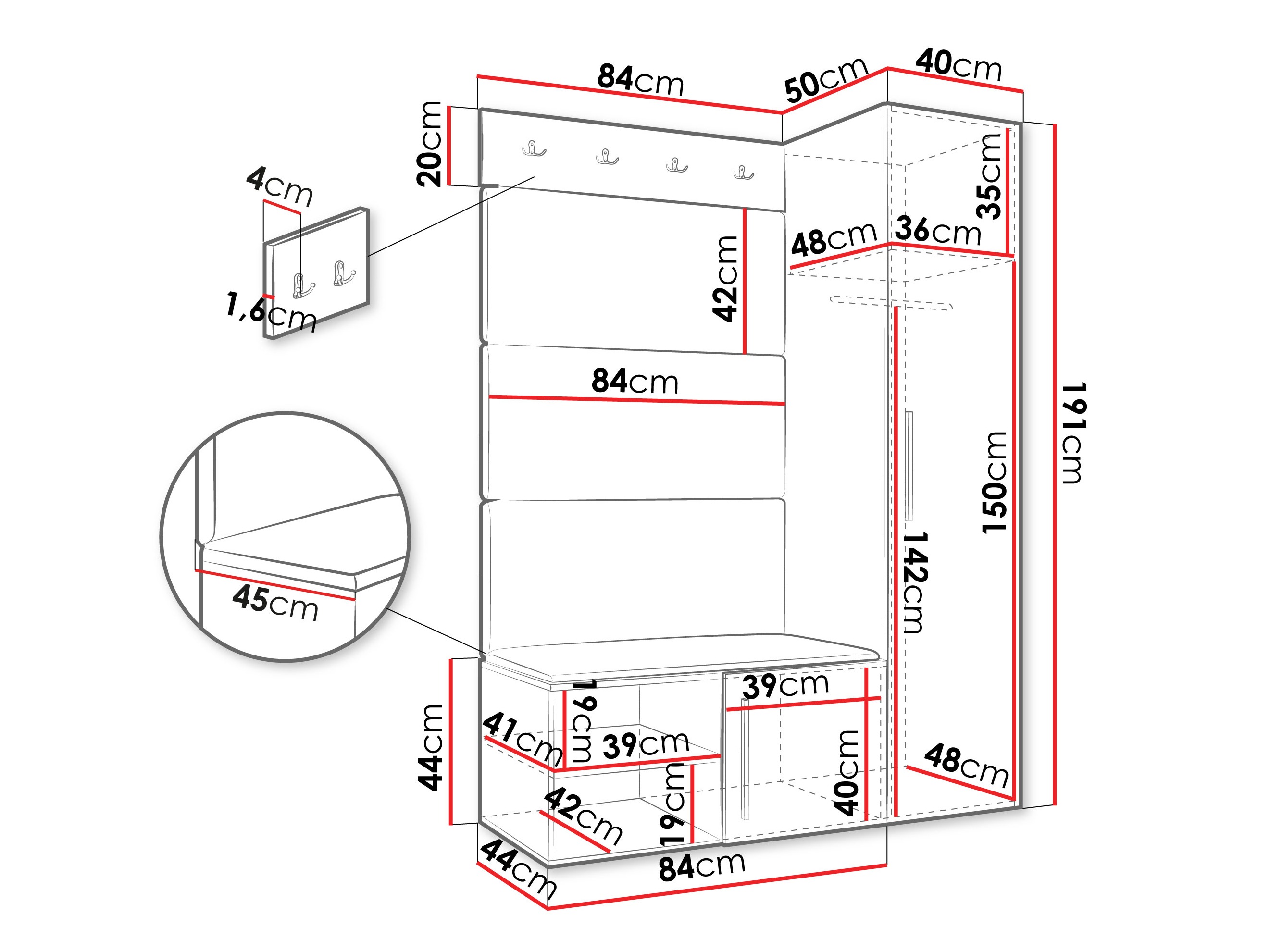 Прихожая Hartford 525 (Белый)