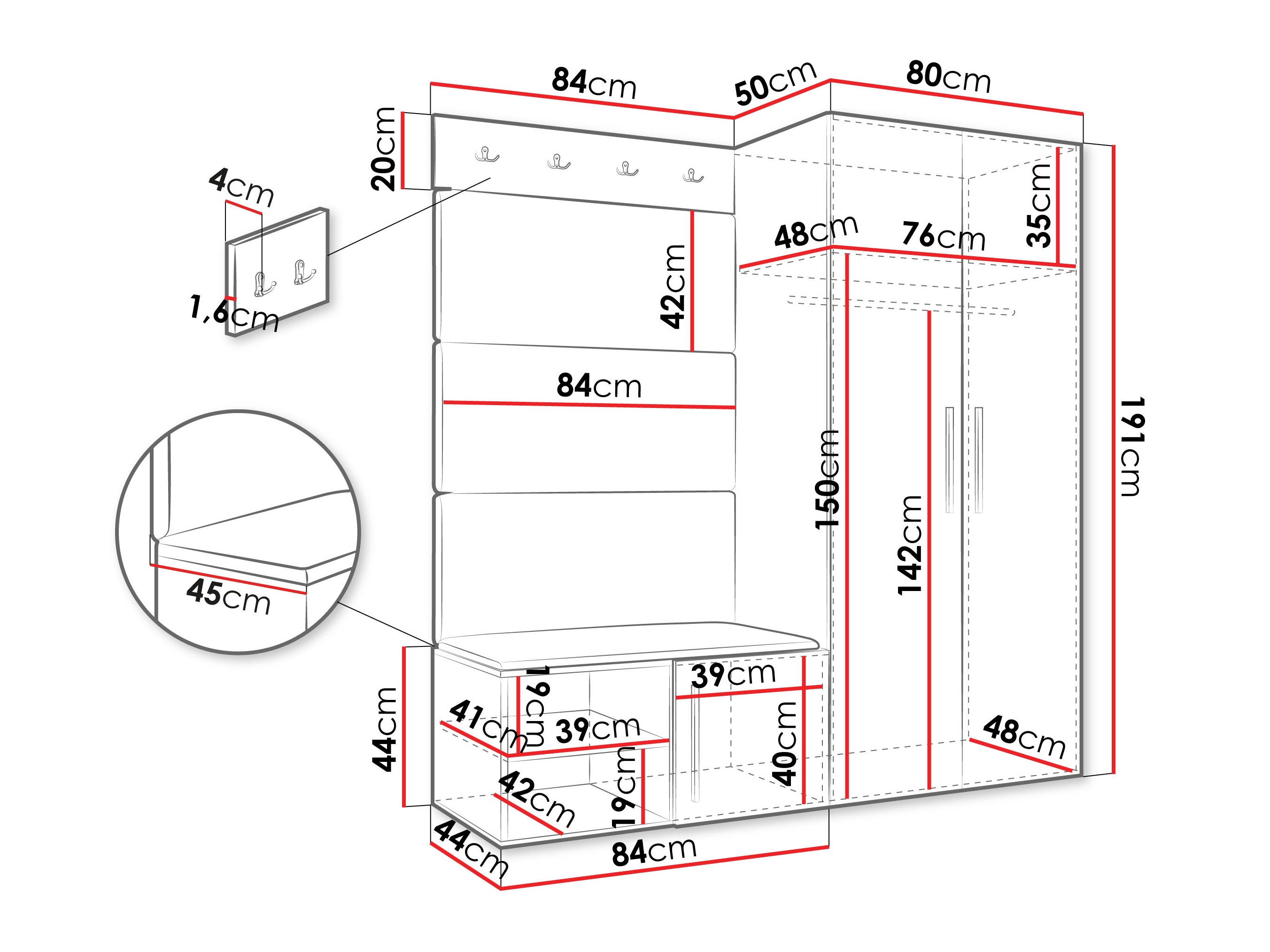 Прихожая Hartford 526 (Artisan дуб)
