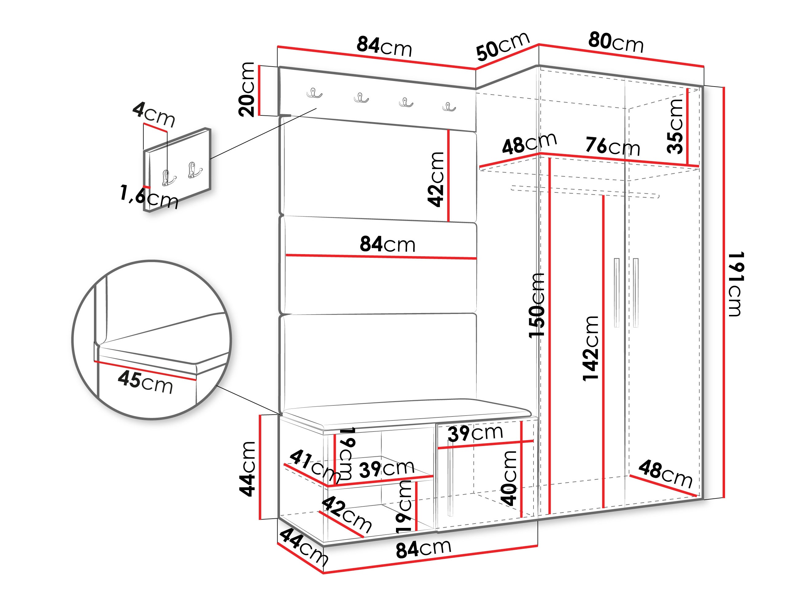 Прихожая Hartford 526 (Artisan дуб)