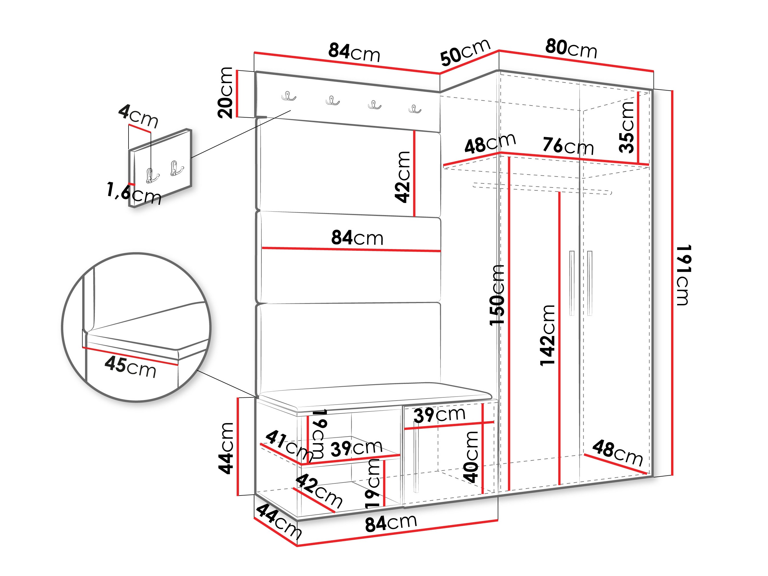 Прихожая Hartford 526 (Artisan дуб)
